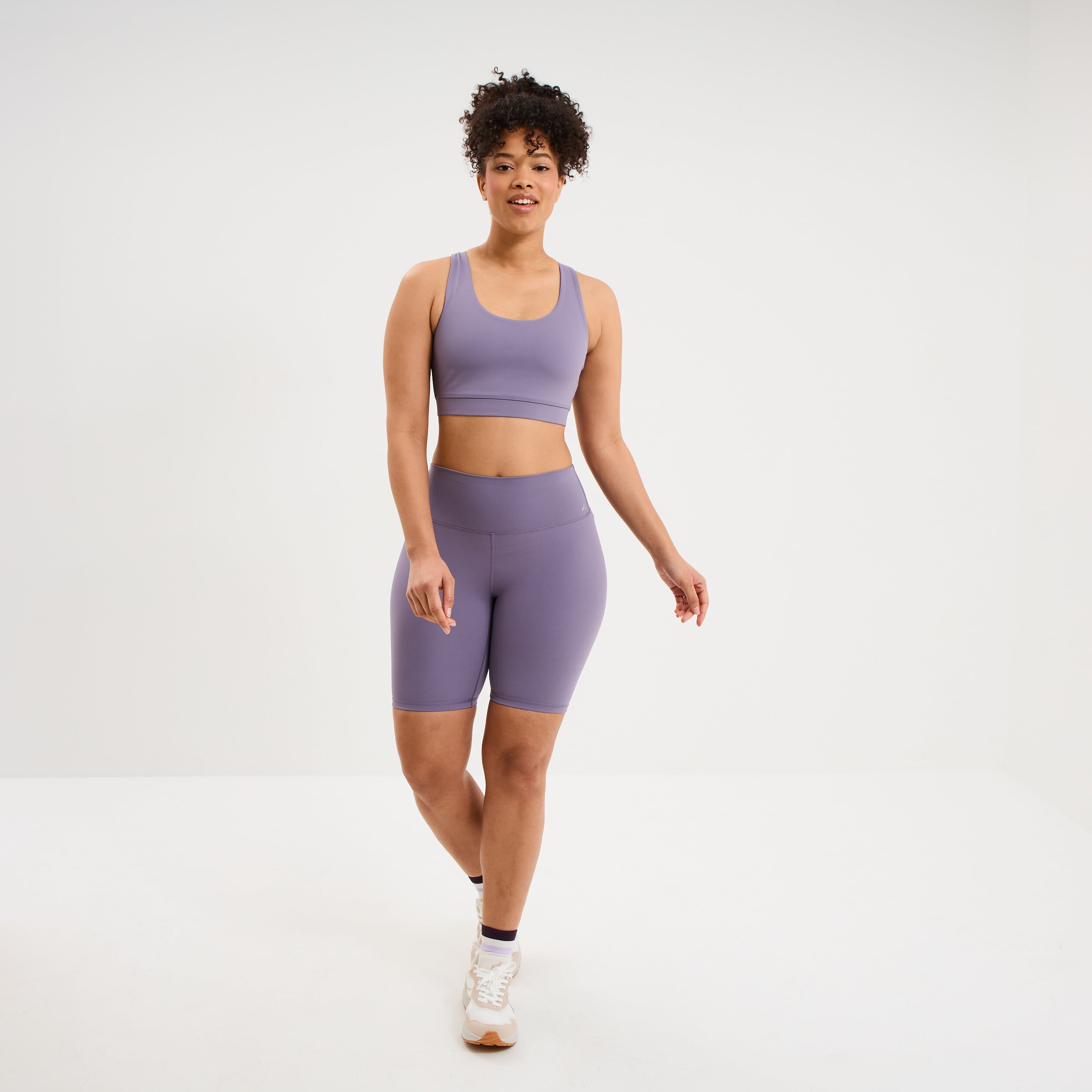 Brassi&egrave;re de sport dos nageur violet femme
