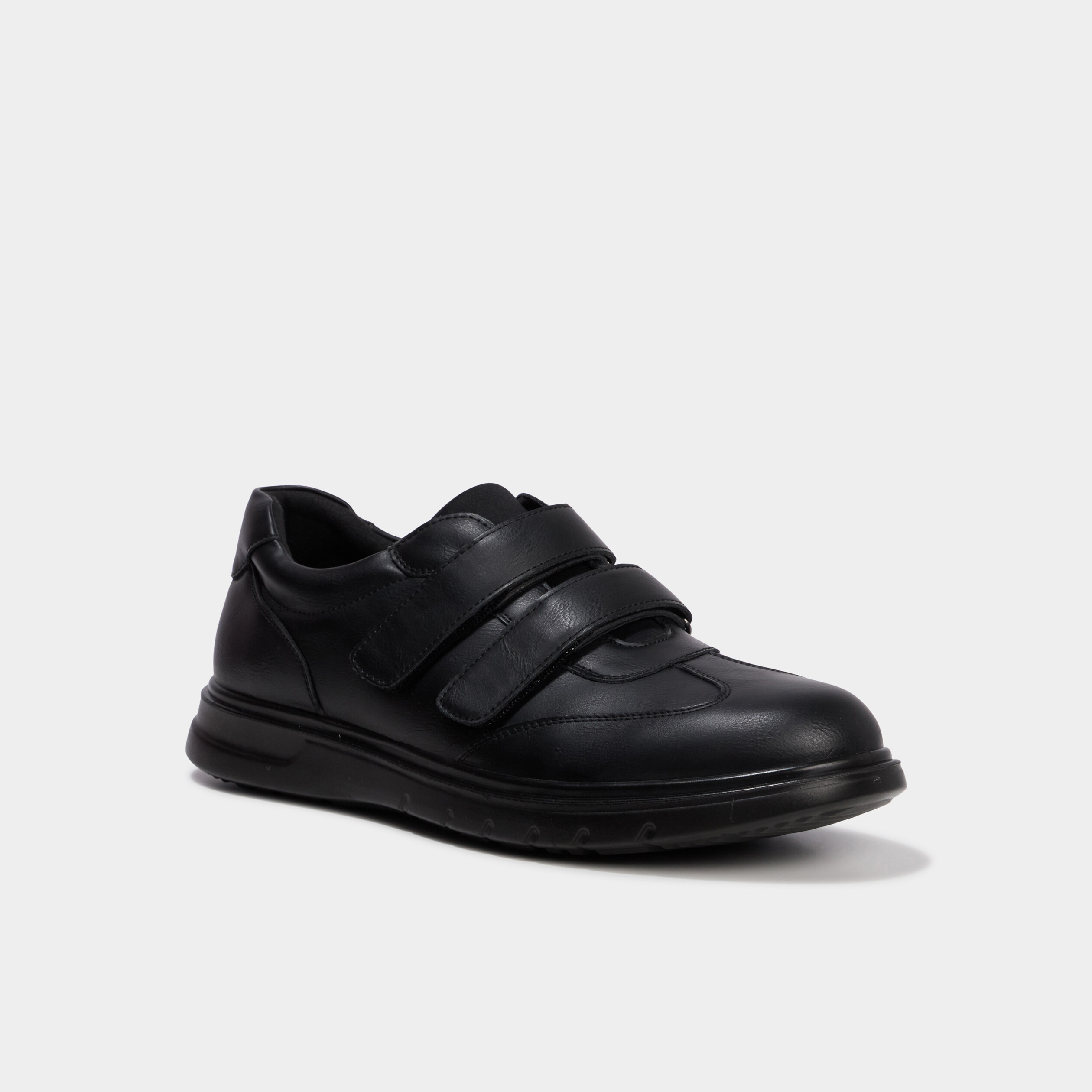 Baskets &agrave; scratchs confort noir homme