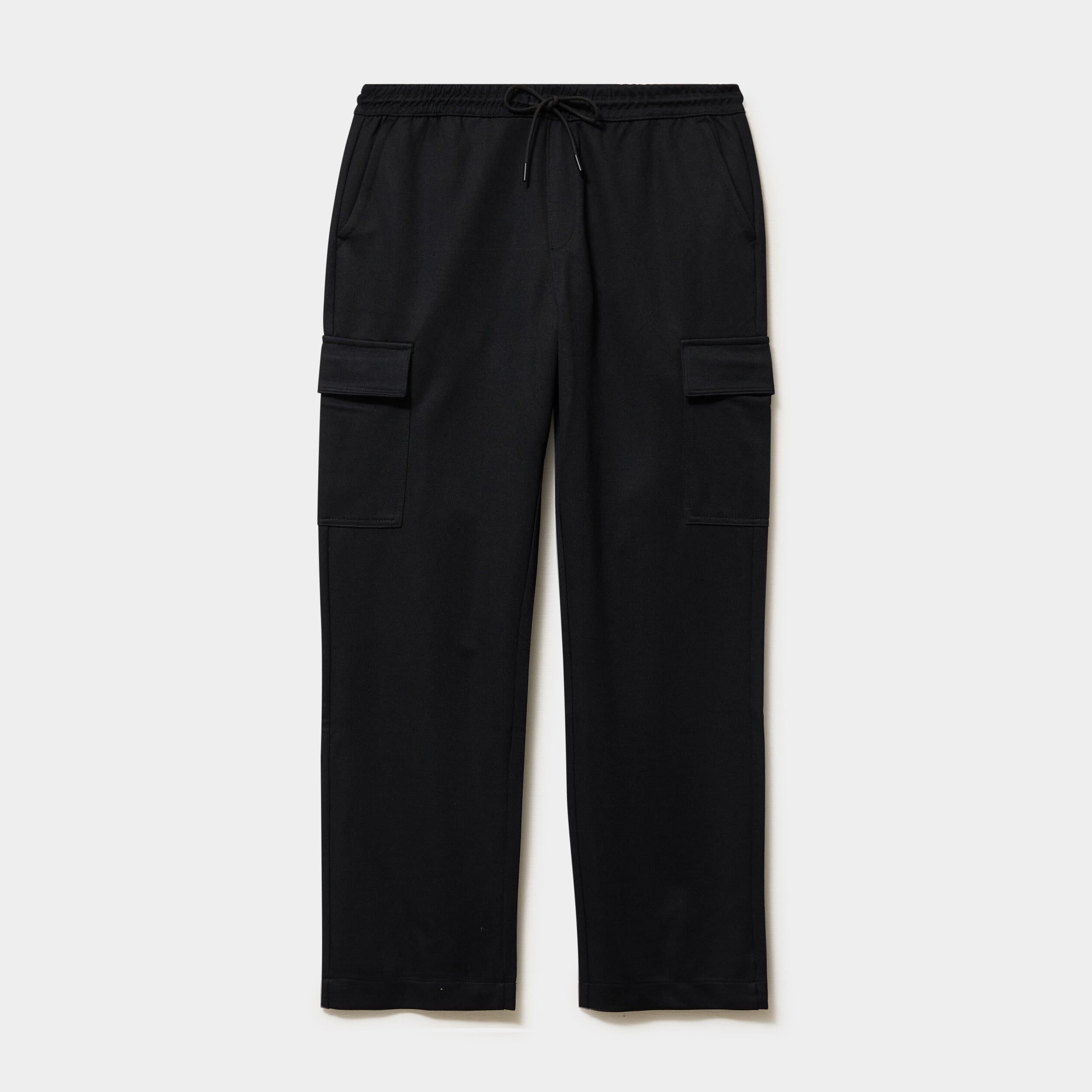 Pantalon cargo taille &eacute;lastiqu&eacute;e noir homme