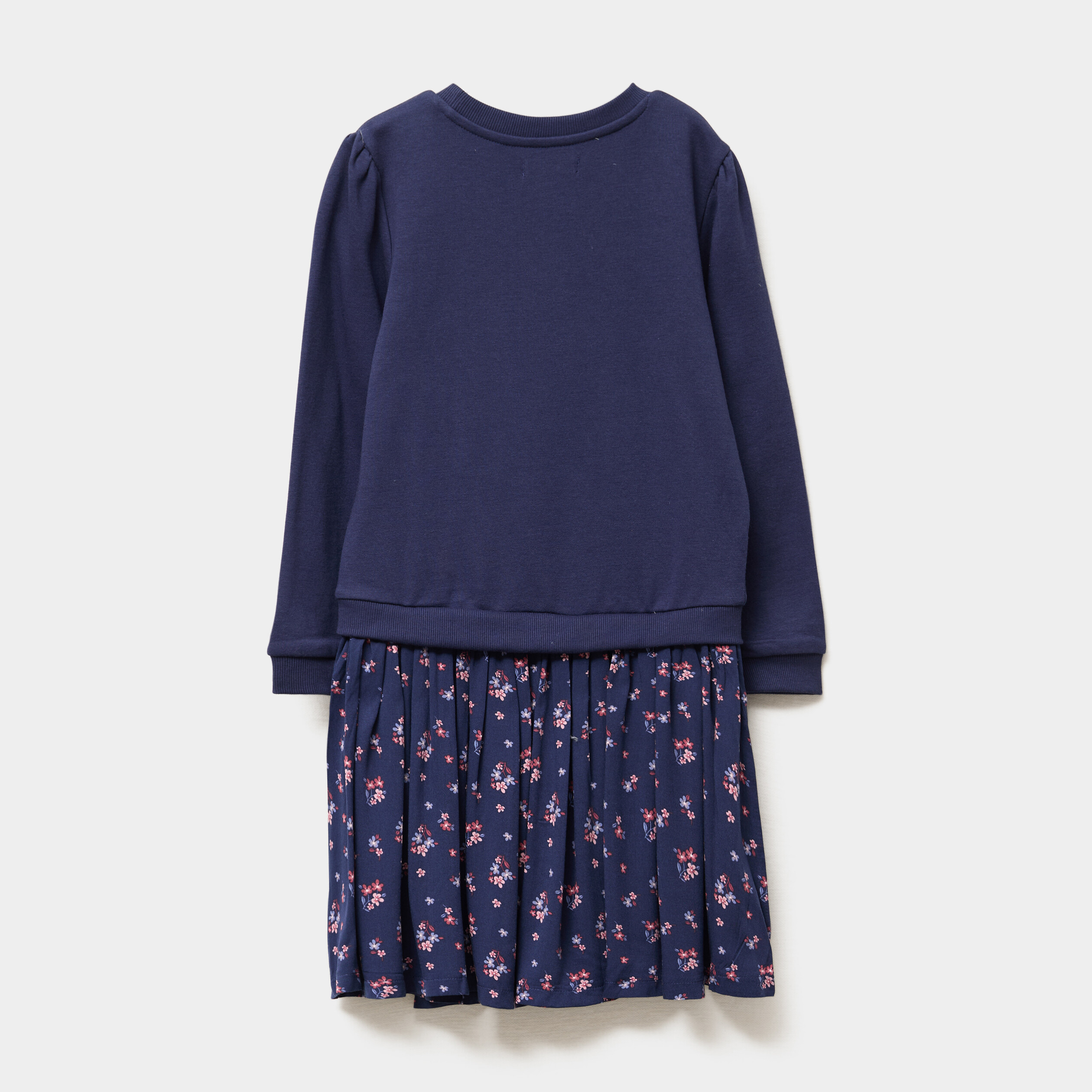 robe effet 2 en 1 evasee bleu marine fille Robe effet 2-en-1 évasée bleu marine fille