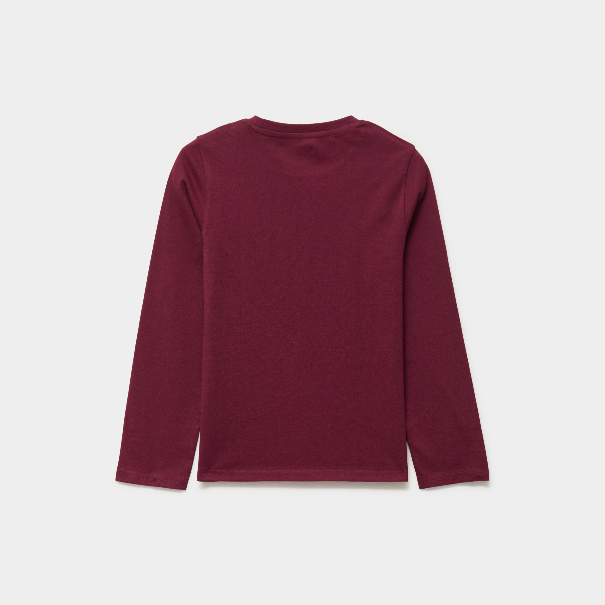 Ensemble pyjama pantalon et t-shirt bordeaux gar&ccedil;on