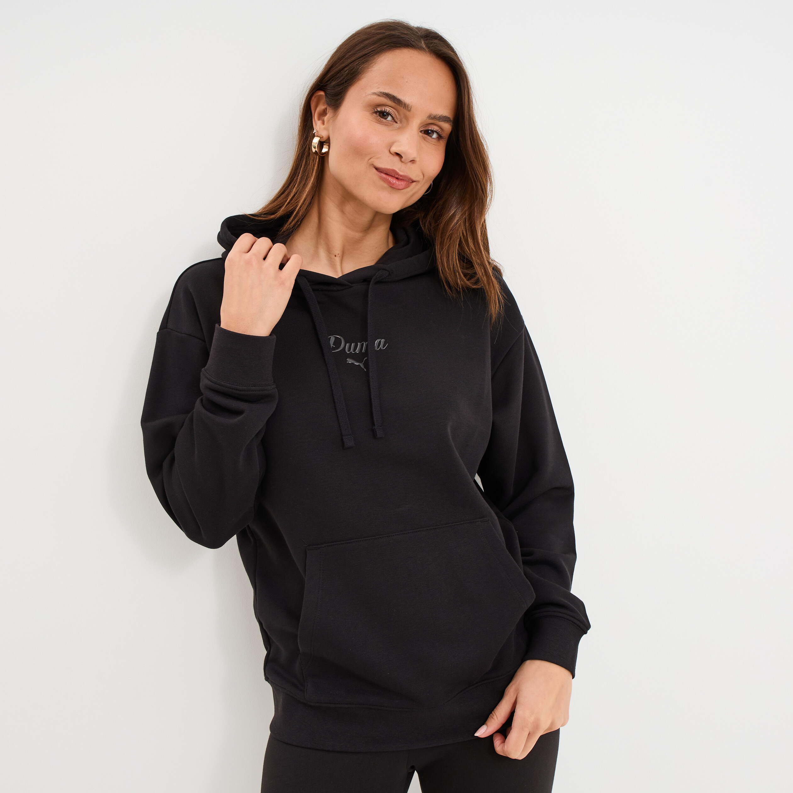 Sweat hoodie 1 poche &agrave; capuche Puma noir femme