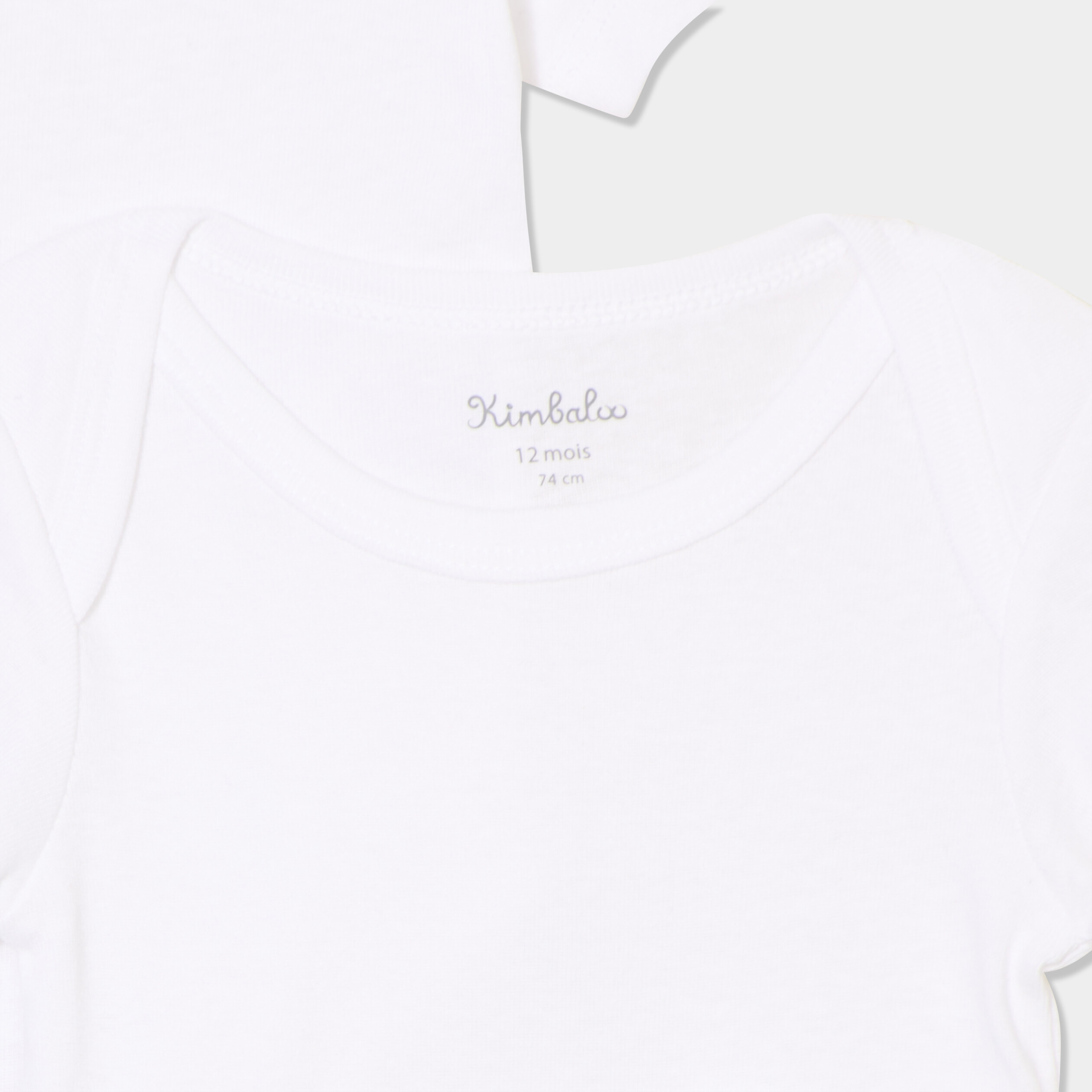 lot 5 bodies us coton manches courtes blanc bebe Lot 5 bodies US coton manches courtes blanc bébé
