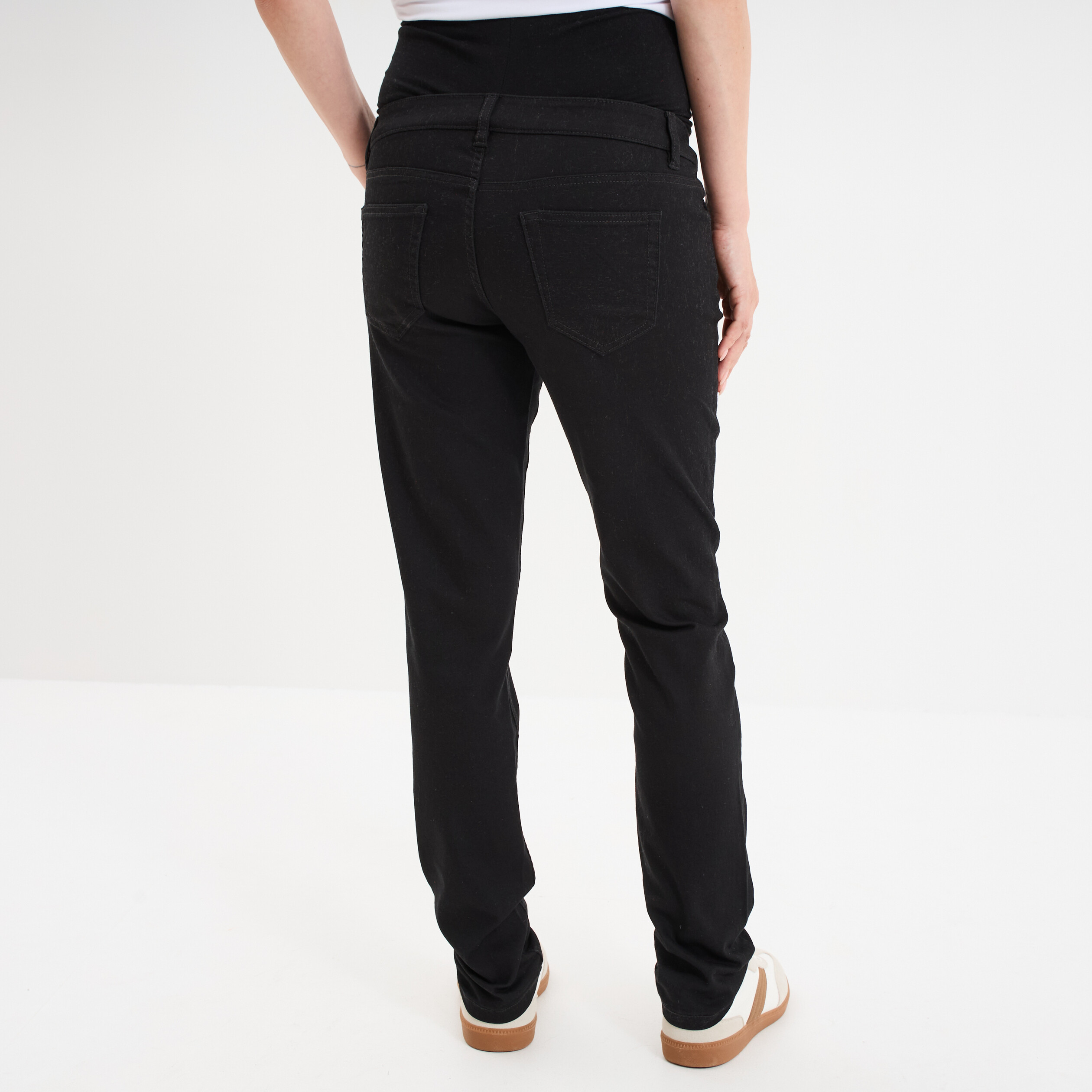 pantalon slim grossesse avec bandeau noir femmemater Pantalon slim grossesse avec bandeau noir femme maternité