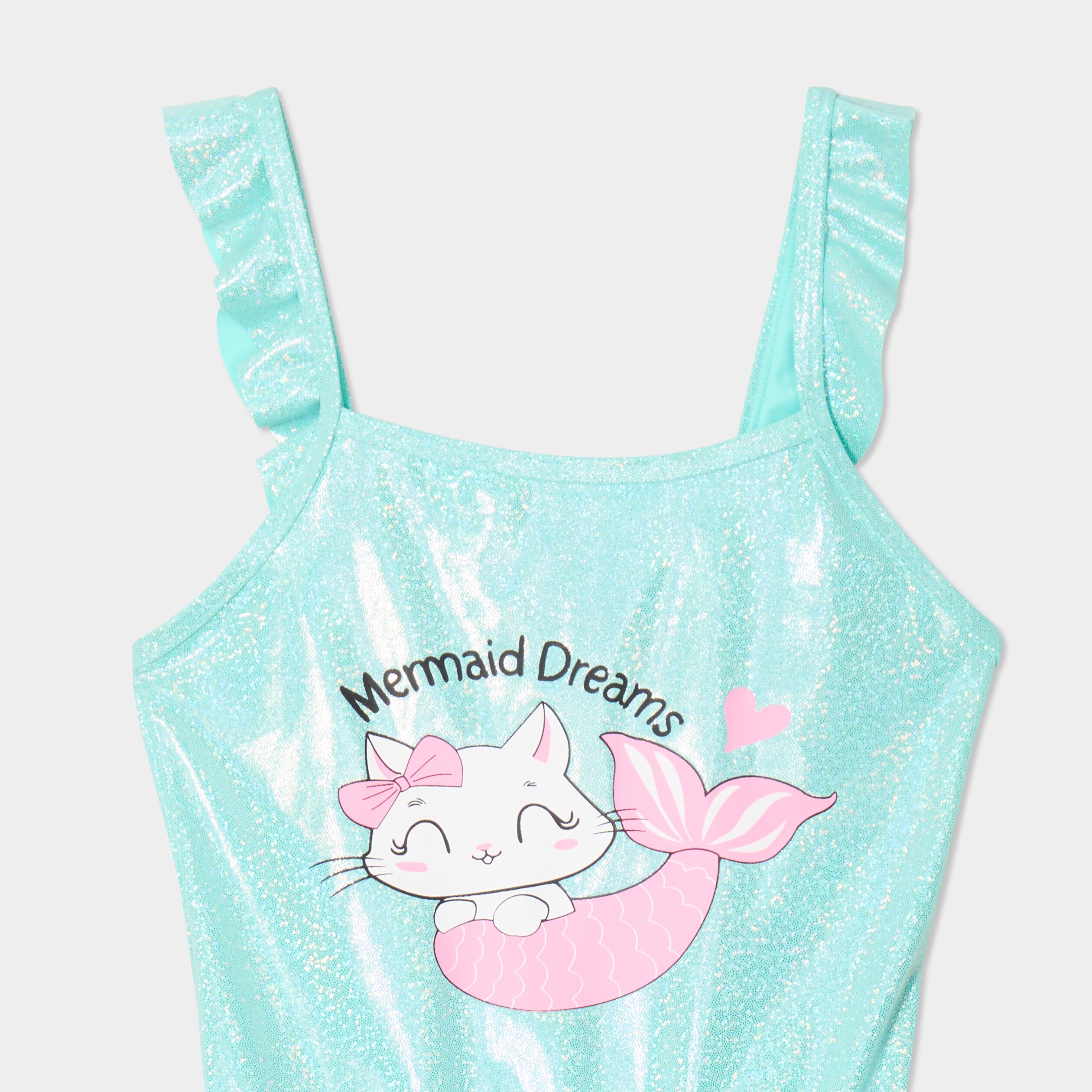 maillot de bain une piece paillettes vert clair fille Maillot de bain une pièce paillettes vert clair fille