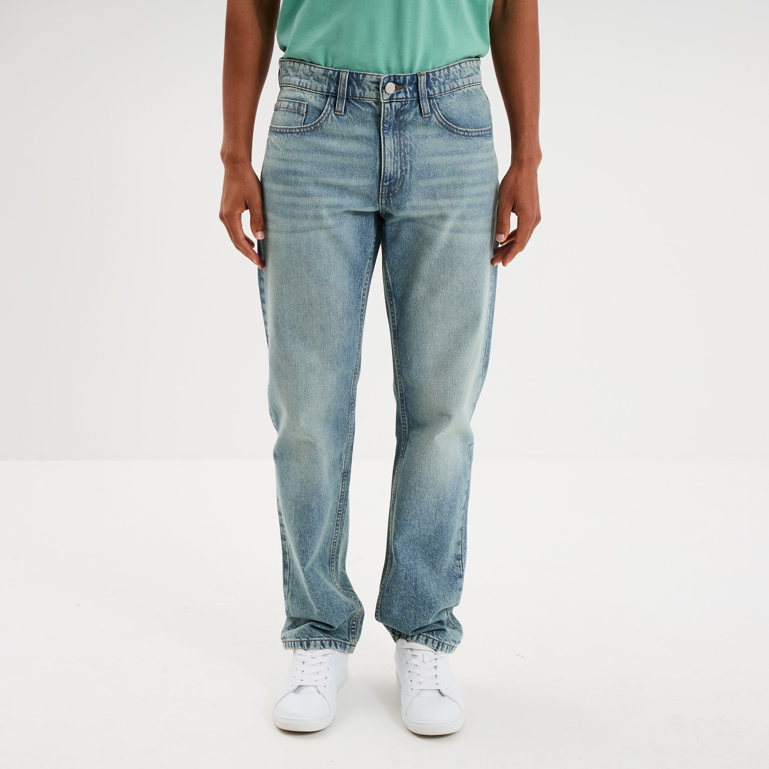 Jean regular 5 poches coton denim double stone homme