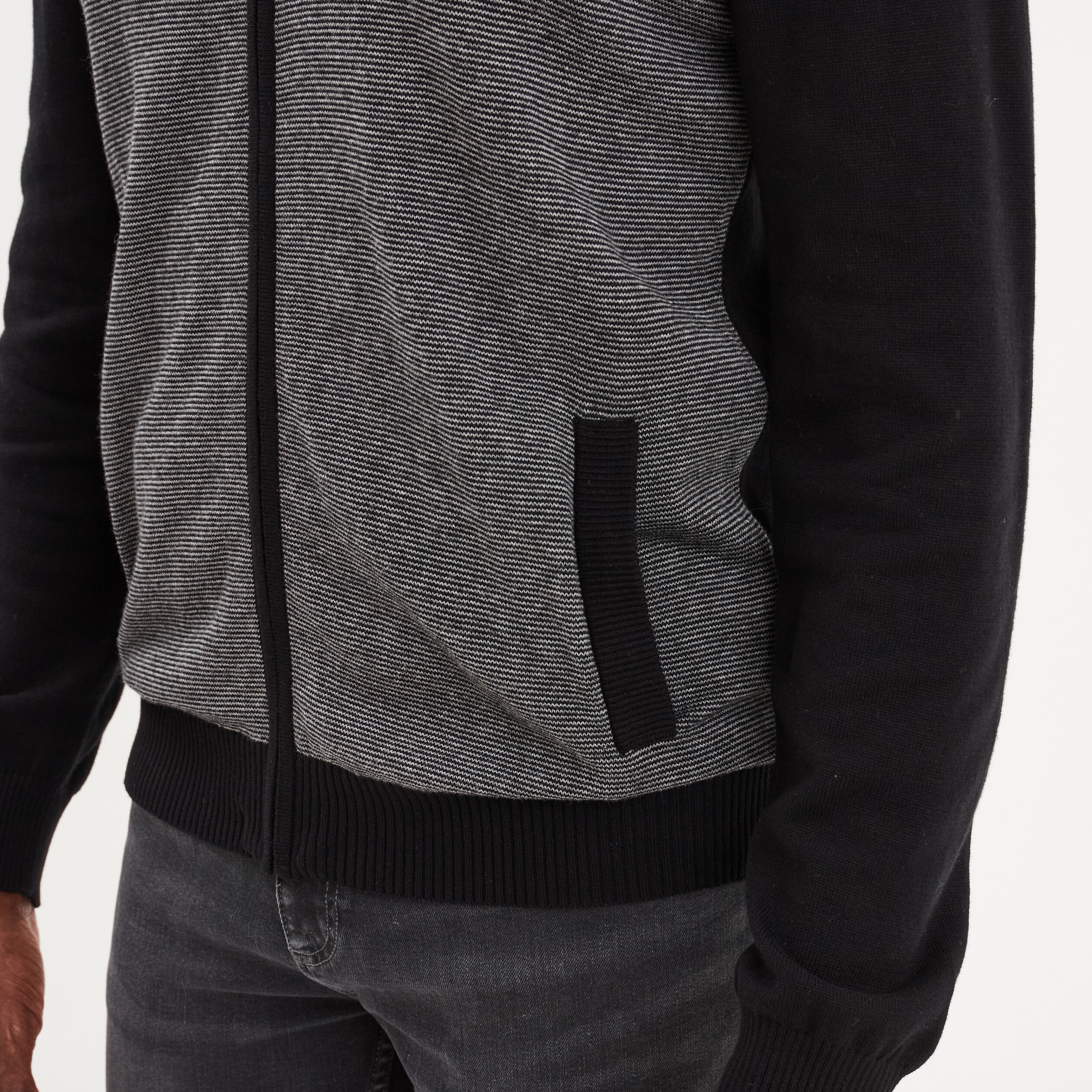 sweat zippe a capuche coton liberto noir homme Sweat zippé à capuche coton Liberto noir homme