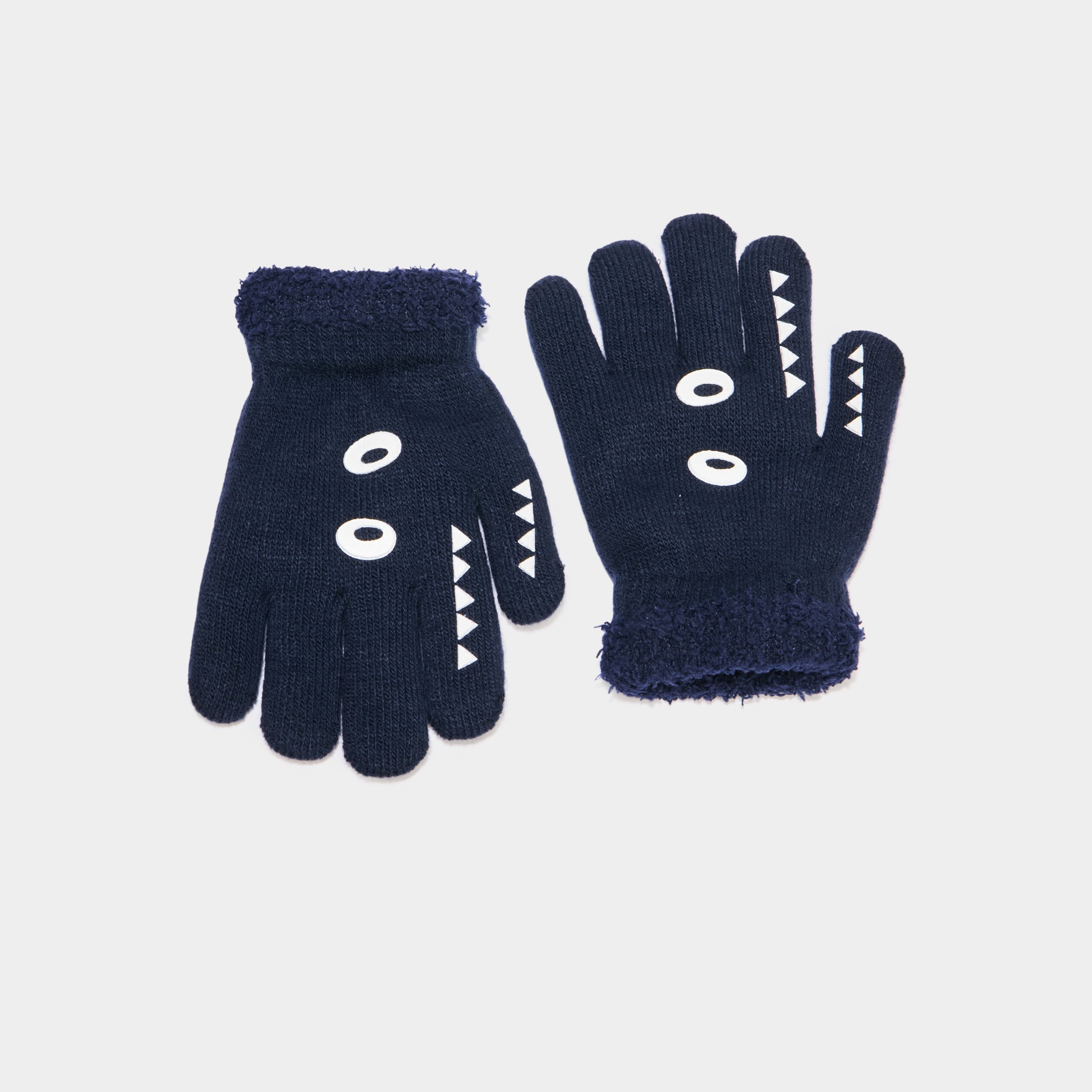 Gants bleu marine gar&ccedil;on
