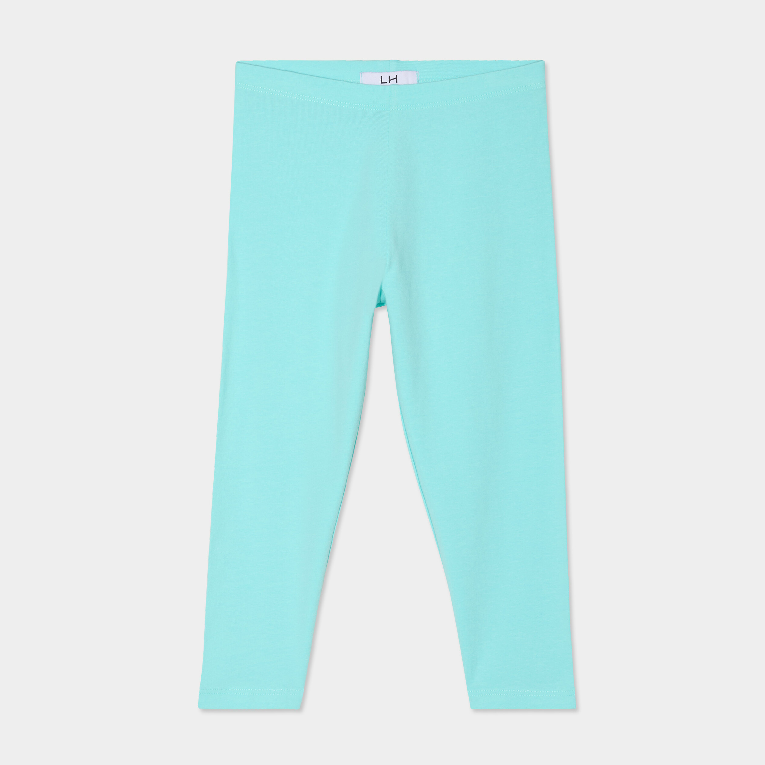 Legging corsaire taille &eacute;lastiqu&eacute;e bleu turquoise fille