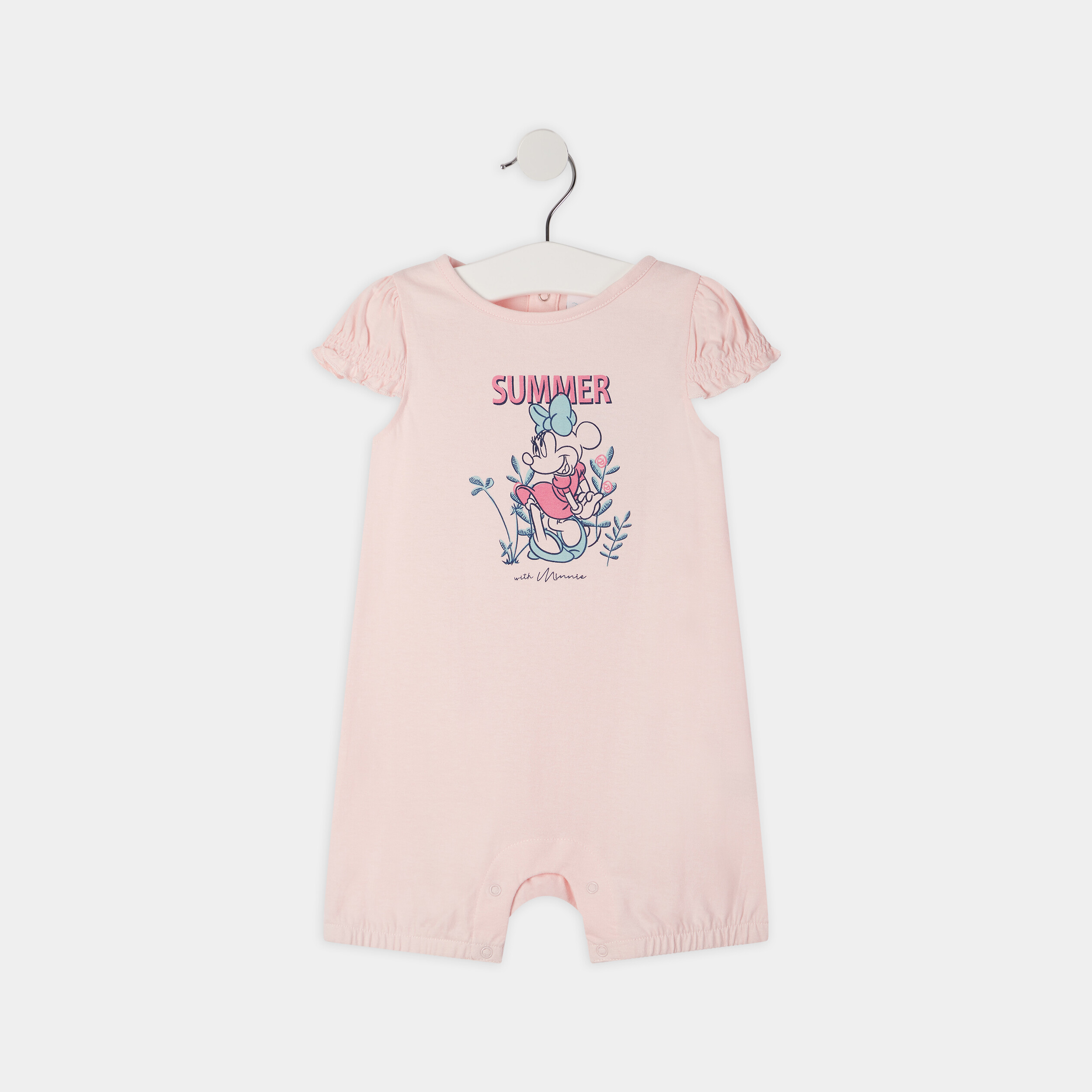 combinaison minnie rose clair bebef Combinaison Minnie rose clair bébé fille