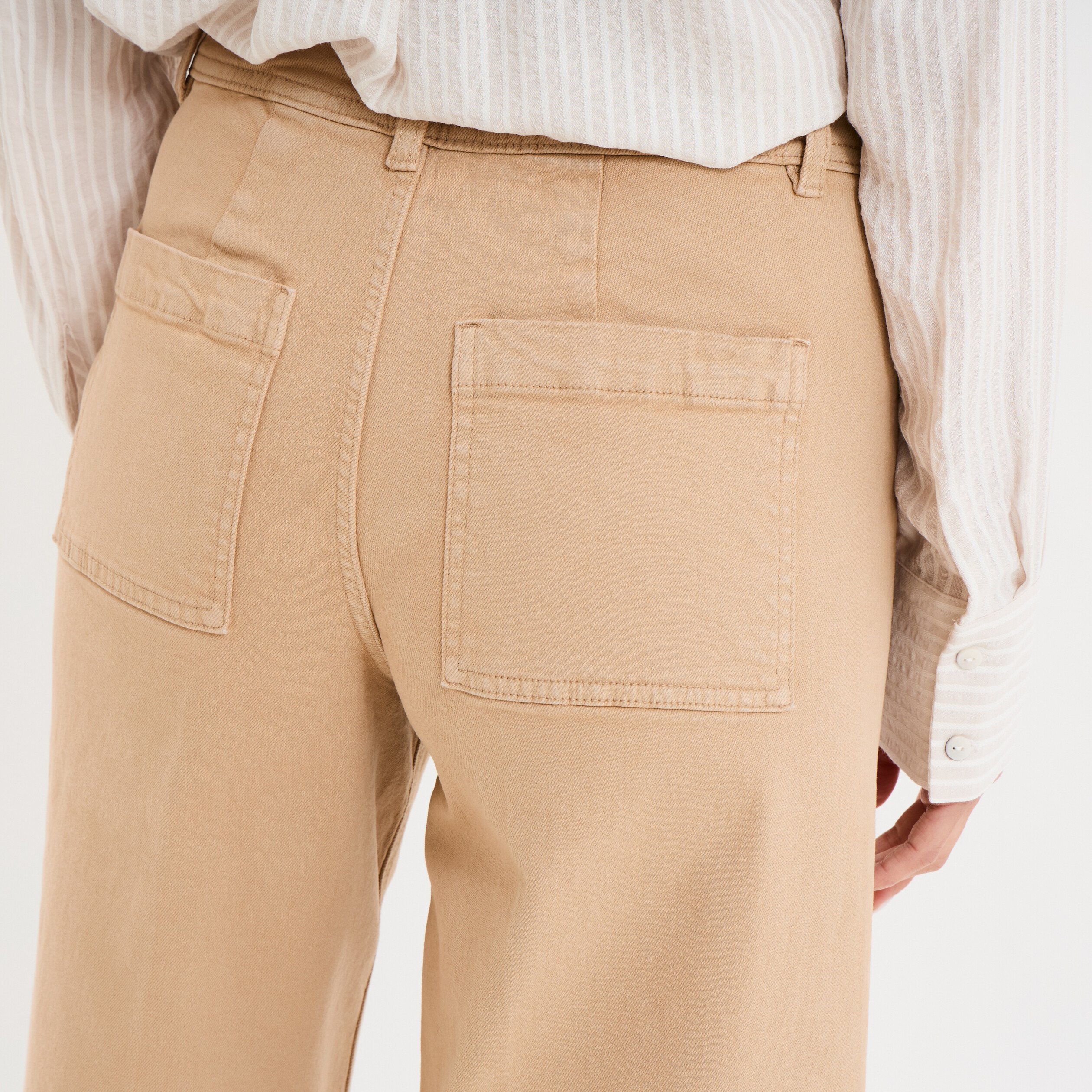 pantalon large 78eme coton sable femme Pantalon large 7/8ème coton sable femme