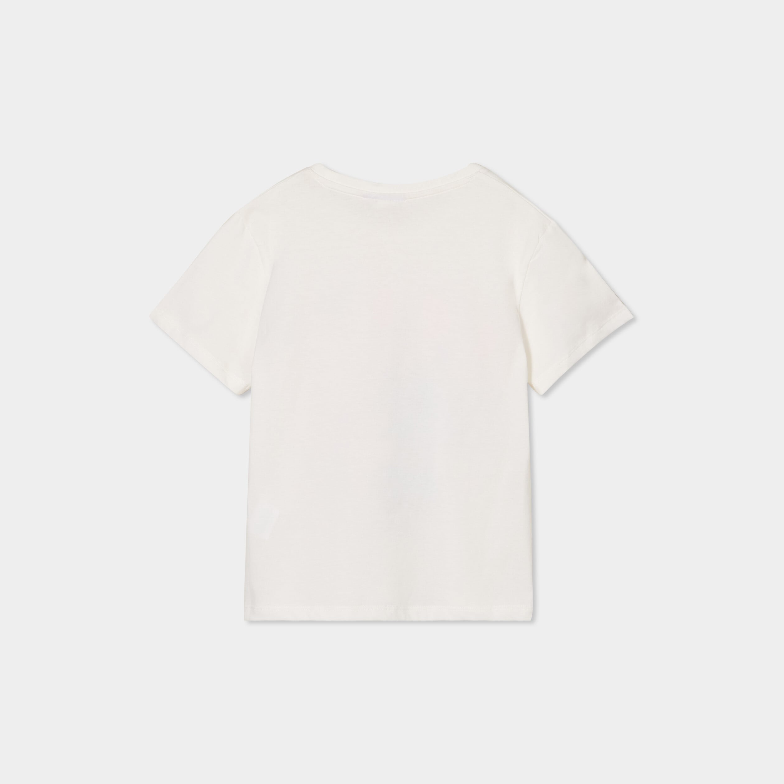 T-shirt manches courtes coton Stitch blanc fille