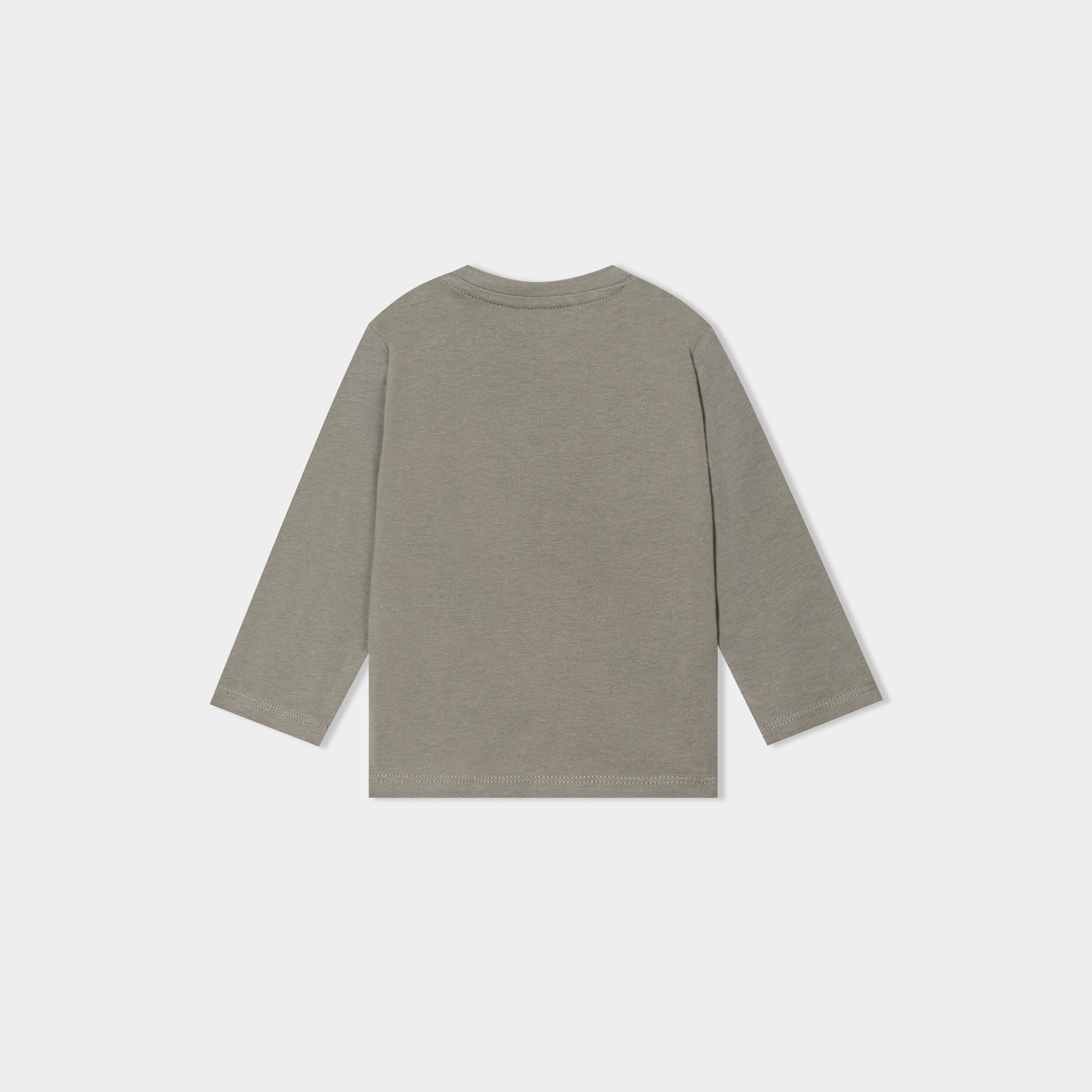 t shirt manches longues coton vert kaki bebeg T-shirt manches longues coton vert kaki bébé garçon