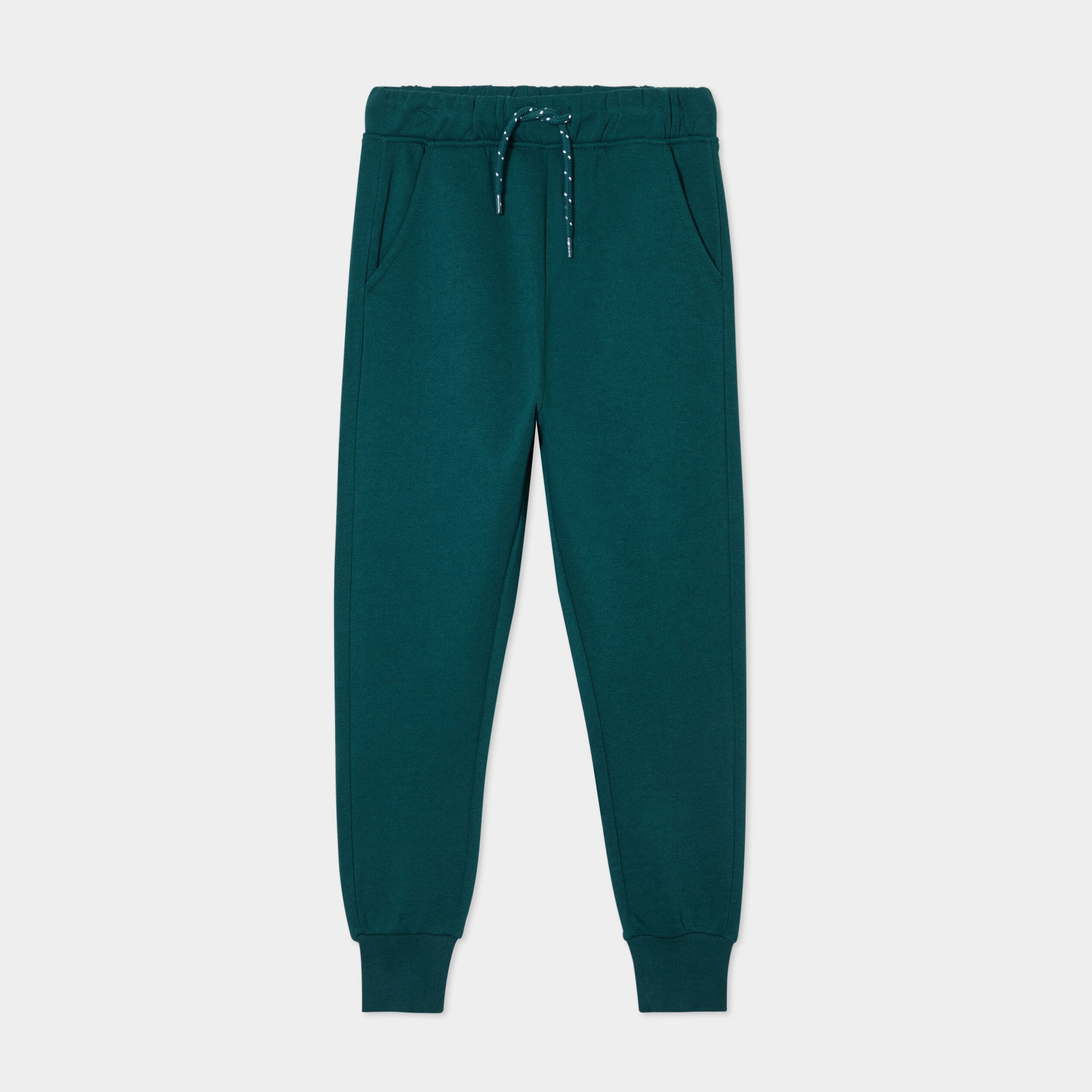pantalon de jogging taille elastiquee vert fonce garcon Pantalon de jogging taille élastiquée vert foncé garçon
