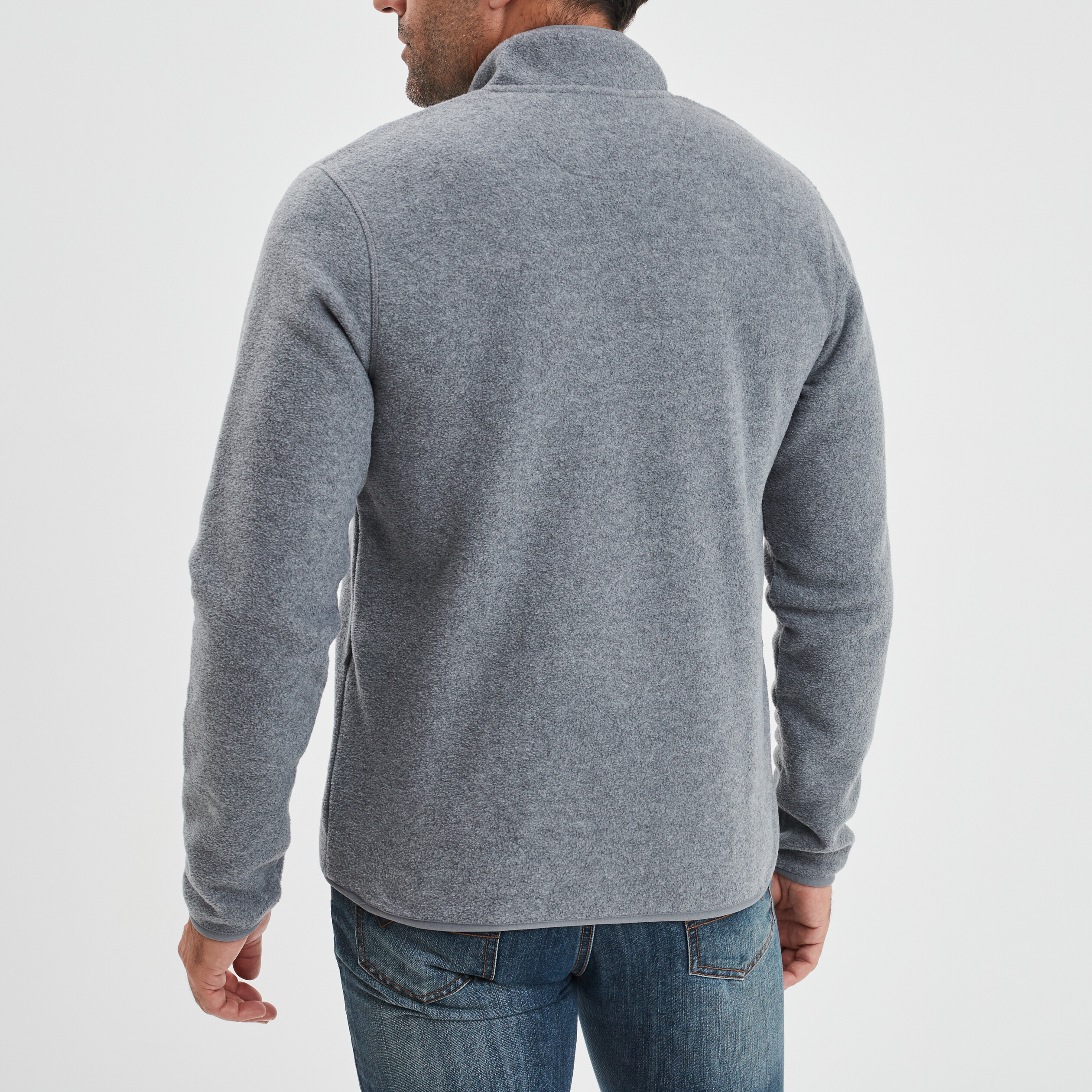 sweat polaire camionneur trappeur gris homme Sweat polaire camionneur Trappeur gris homme