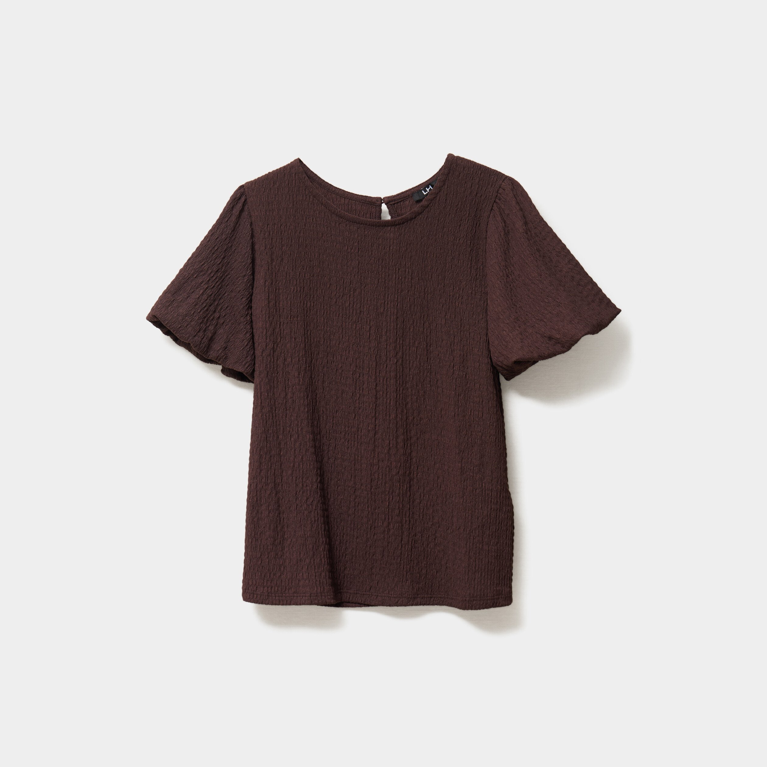 t shirt manches courtes ballons marron fonce femme T-shirt manches courtes ballons marron foncé femme