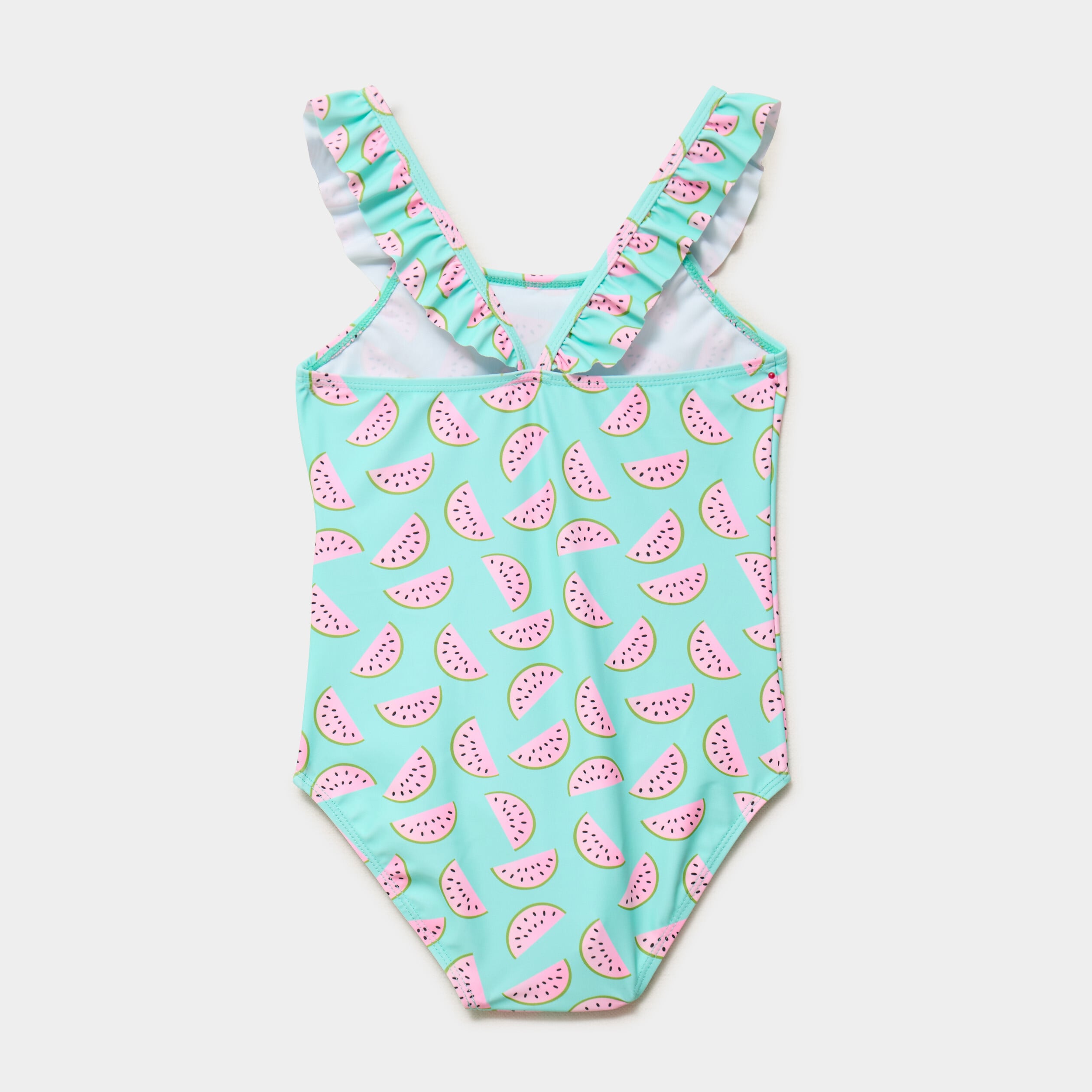 Maillot de bain une pi&egrave;ce &agrave; volants vert clair fille
