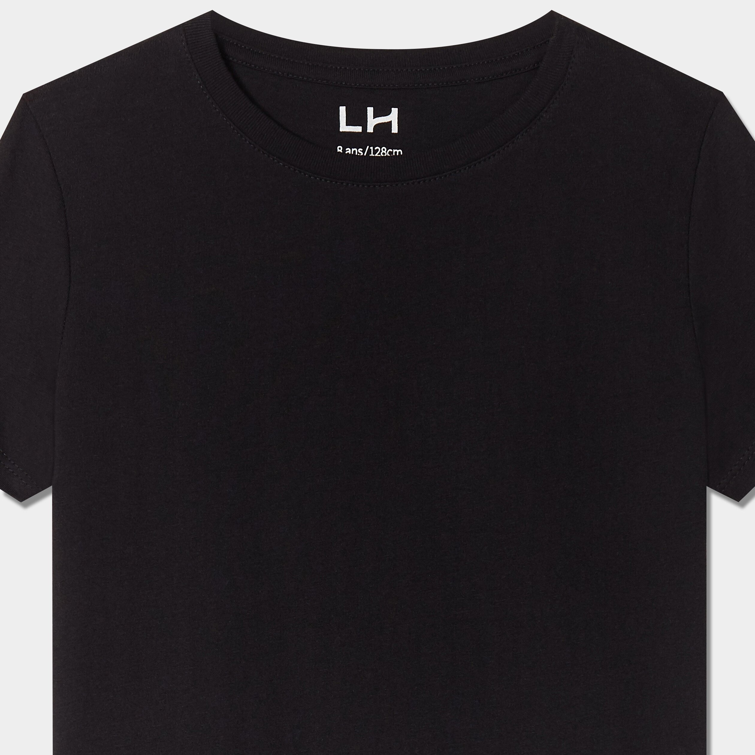 t shirt manches courtes noir garcon T-shirt manches courtes noir garçon