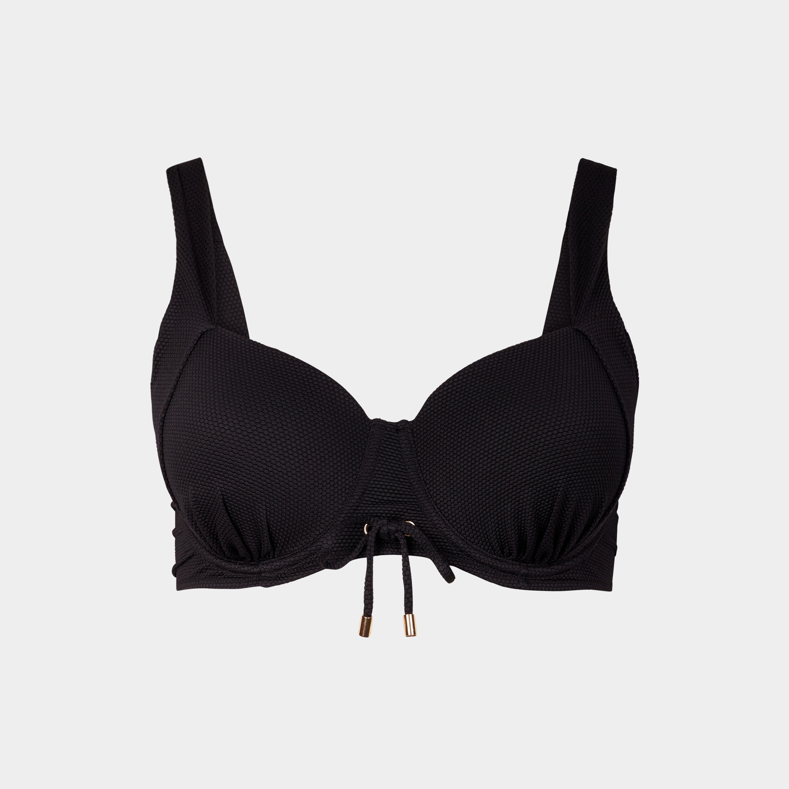 Haut de maillot de bain forme corbeille noir femme grande taille
