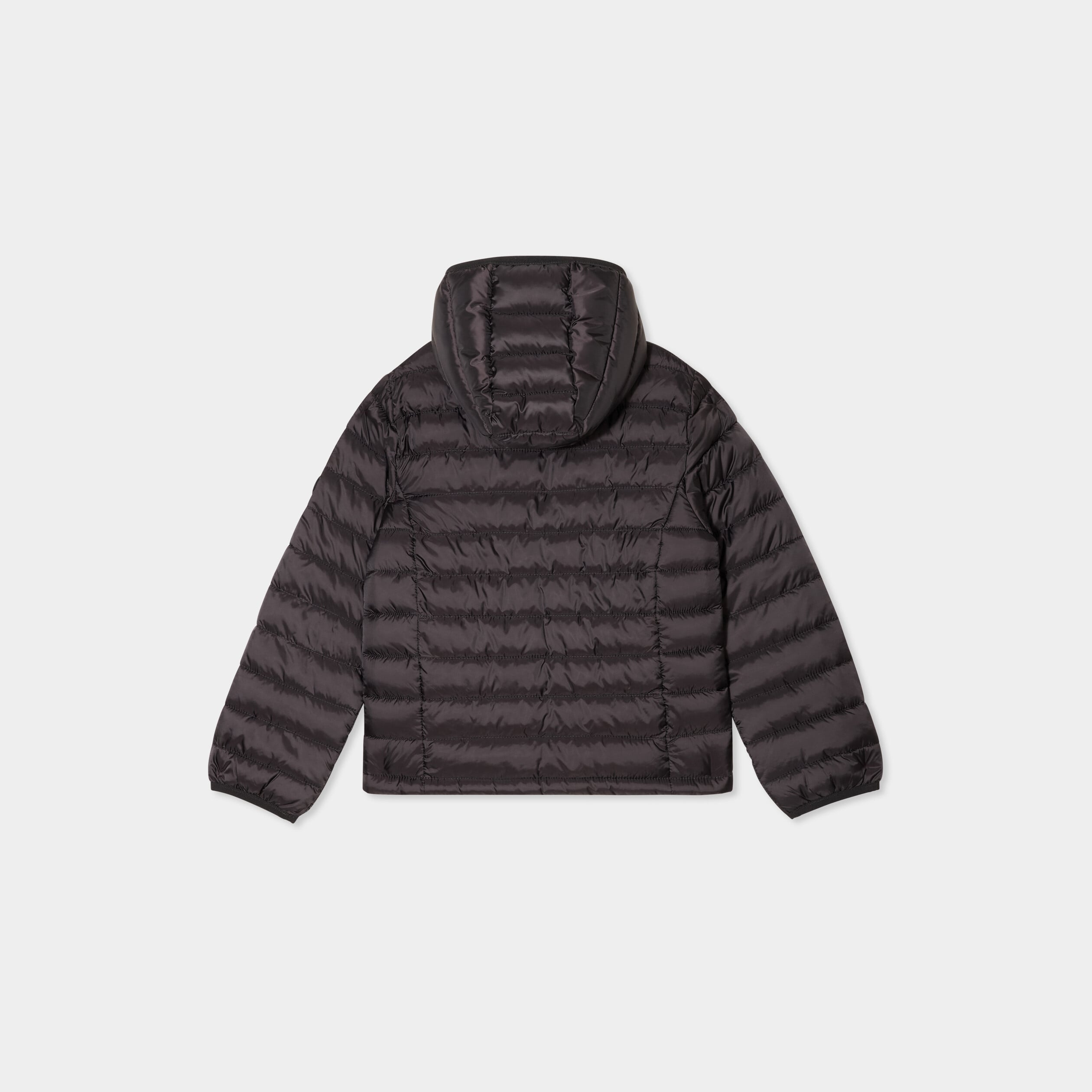 Doudoune l&eacute;g&egrave;re &agrave; capuche imperm&eacute;able noir fille