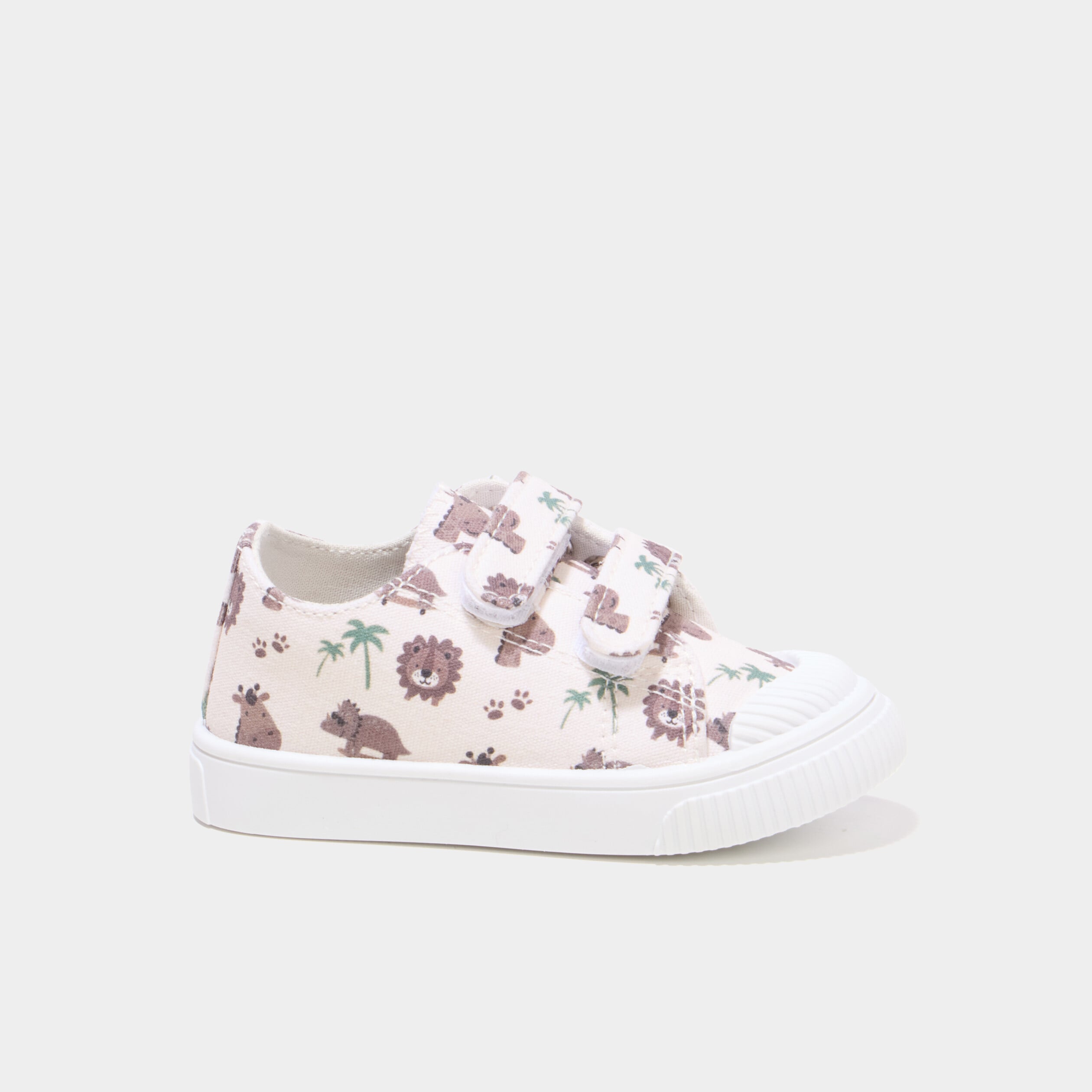 Tennis basses en toile semelle souple sable b&eacute;b&eacute; fille
