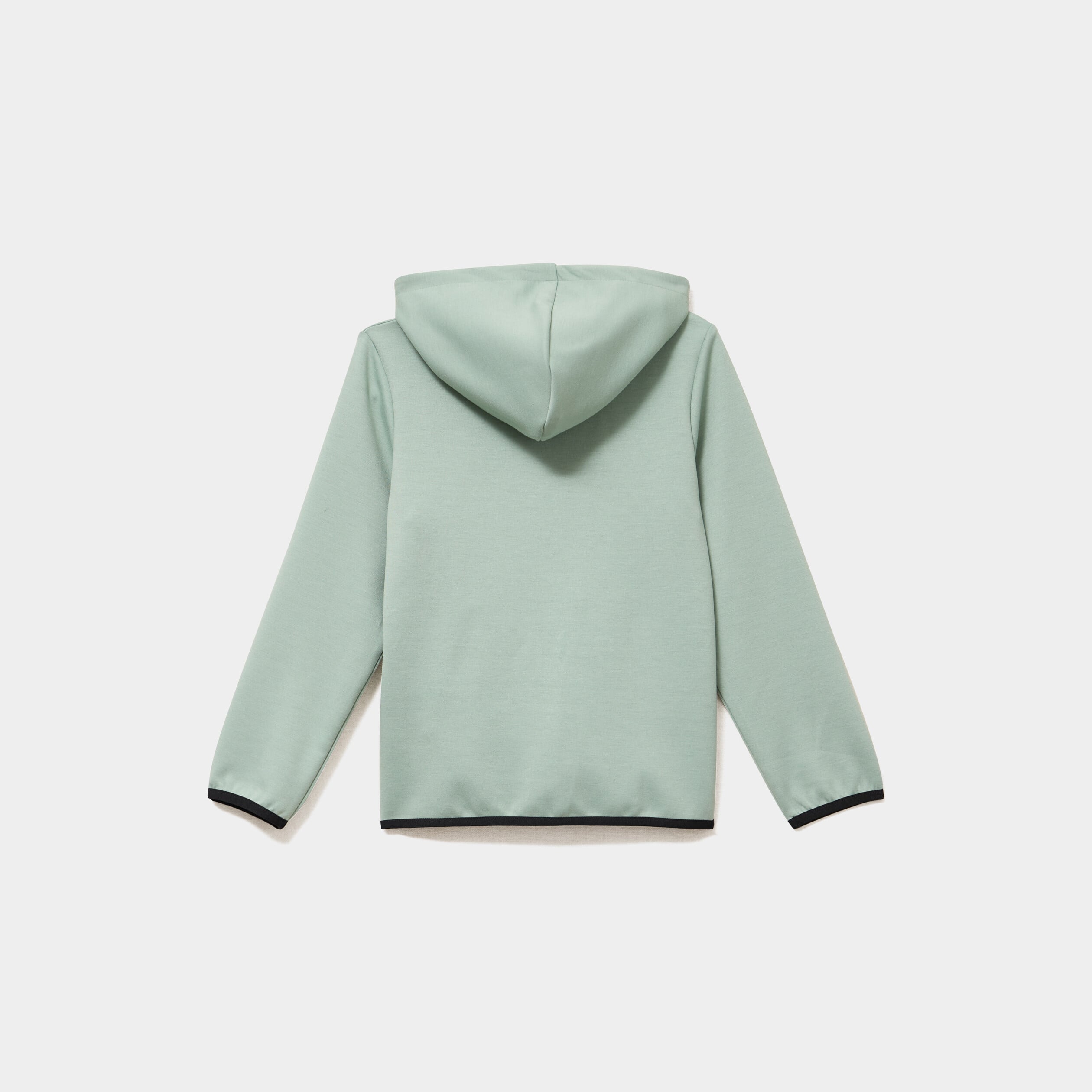 Sweat zipp&eacute; &agrave; capuche vert pastel gar&ccedil;on