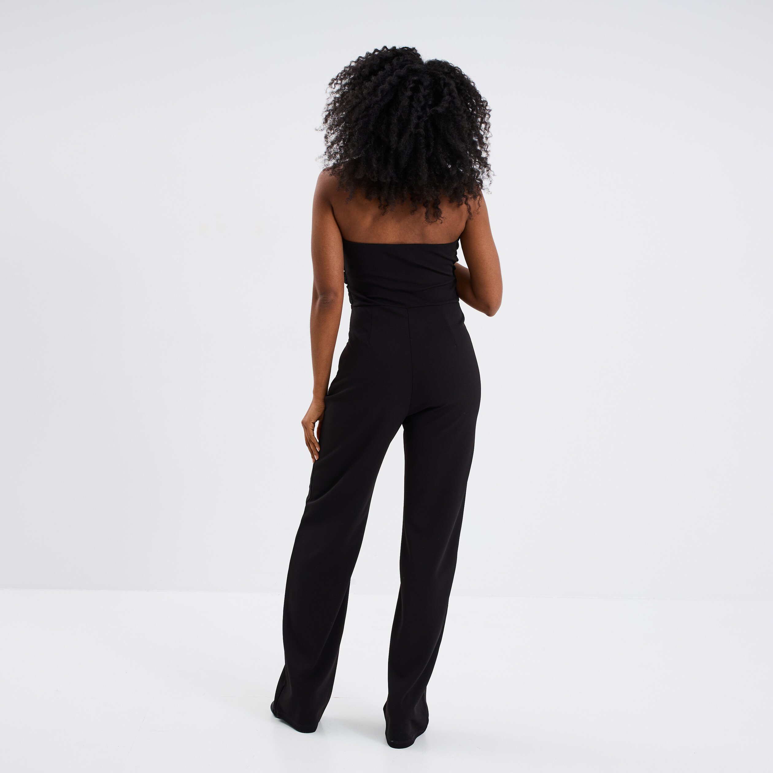 combinaison pantalon bustier noir femme Combinaison pantalon bustier noir femme