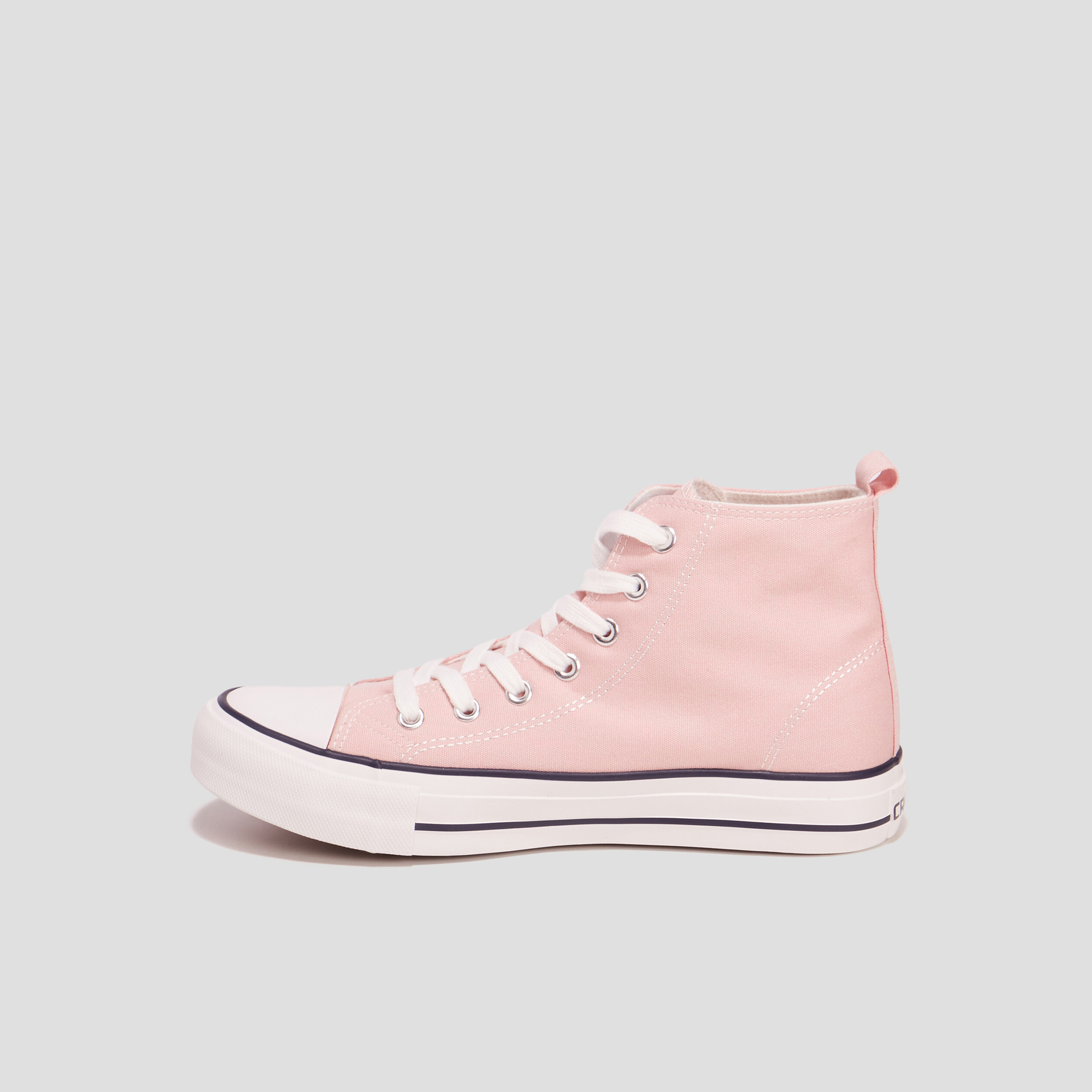 Baskets montantes en toile Creeks rose femme