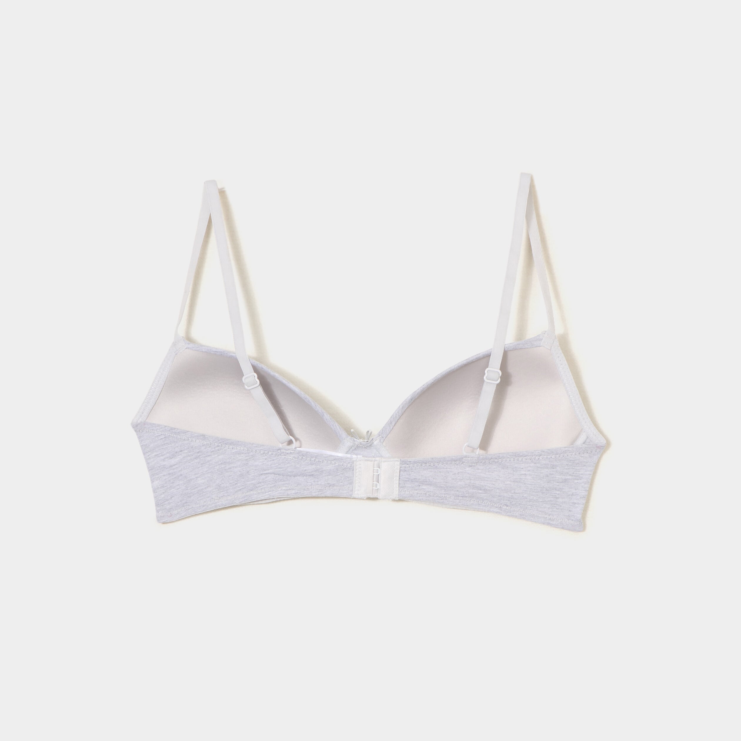 Lot 2 soutiens-gorge triangles padd&eacute;s gris femme