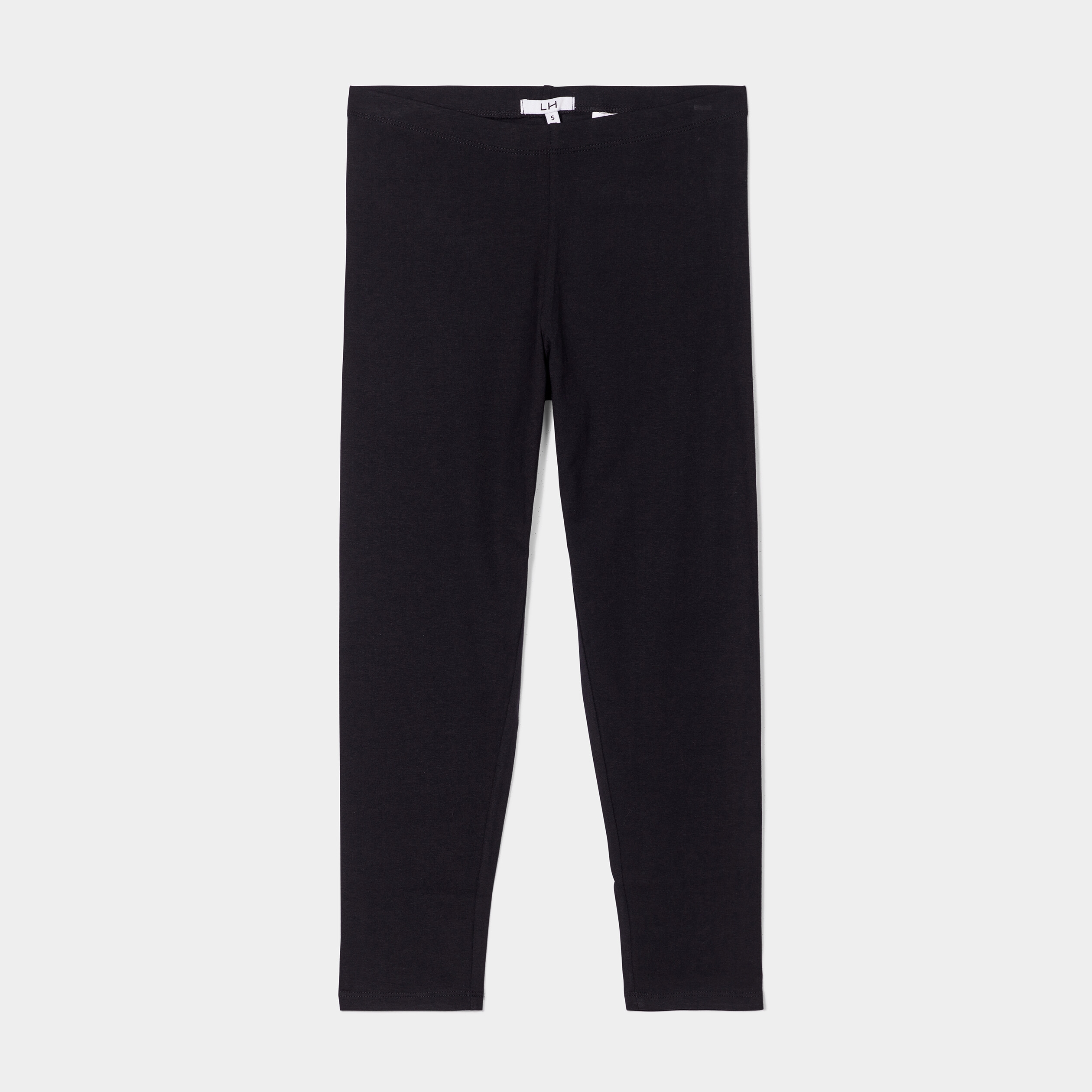Legging 7/8 &egrave;me taille &eacute;lastiqu&eacute;e noir femme
