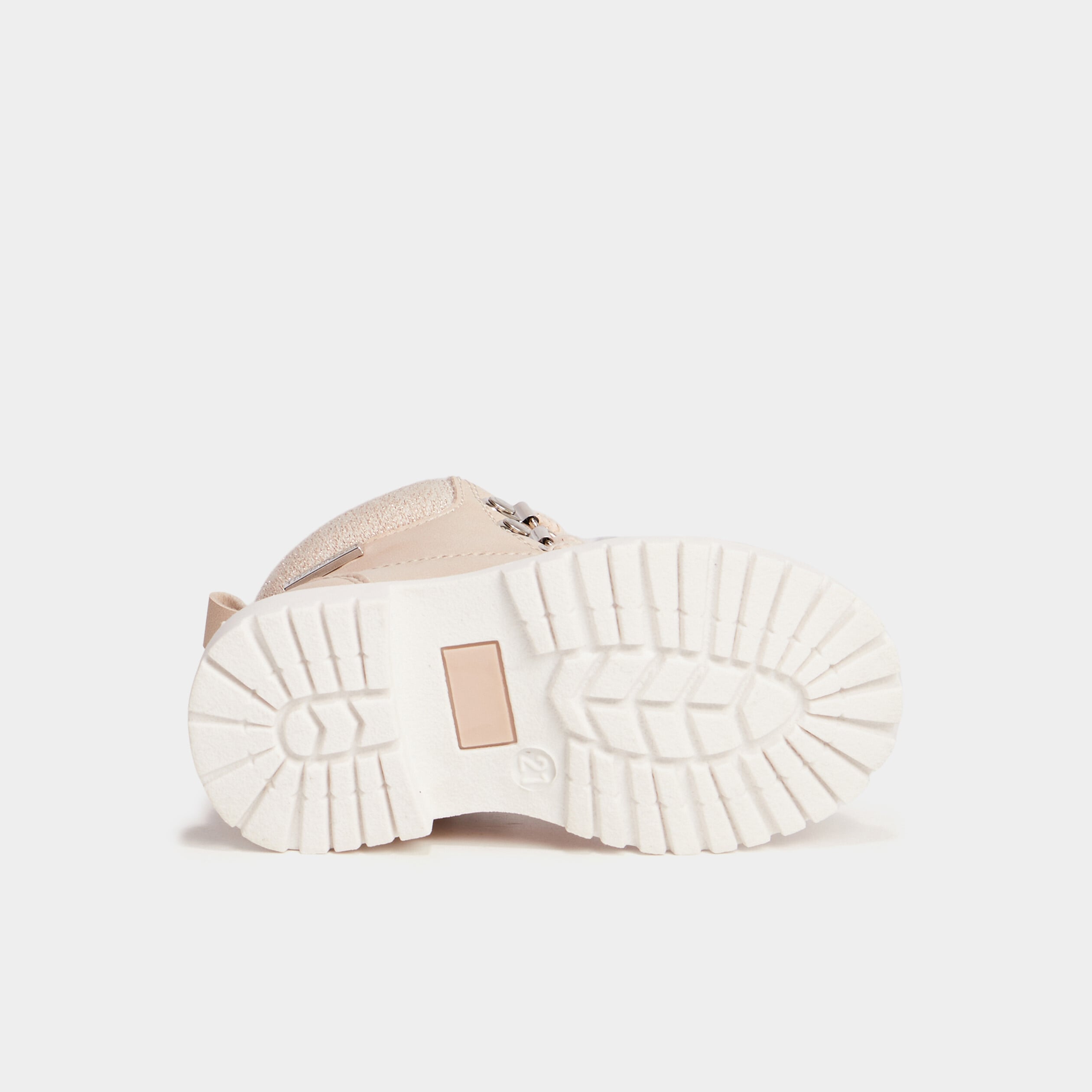 Boots zipp&eacute;es &agrave; lacets Trappeur rose clair b&eacute;b&eacute; fille