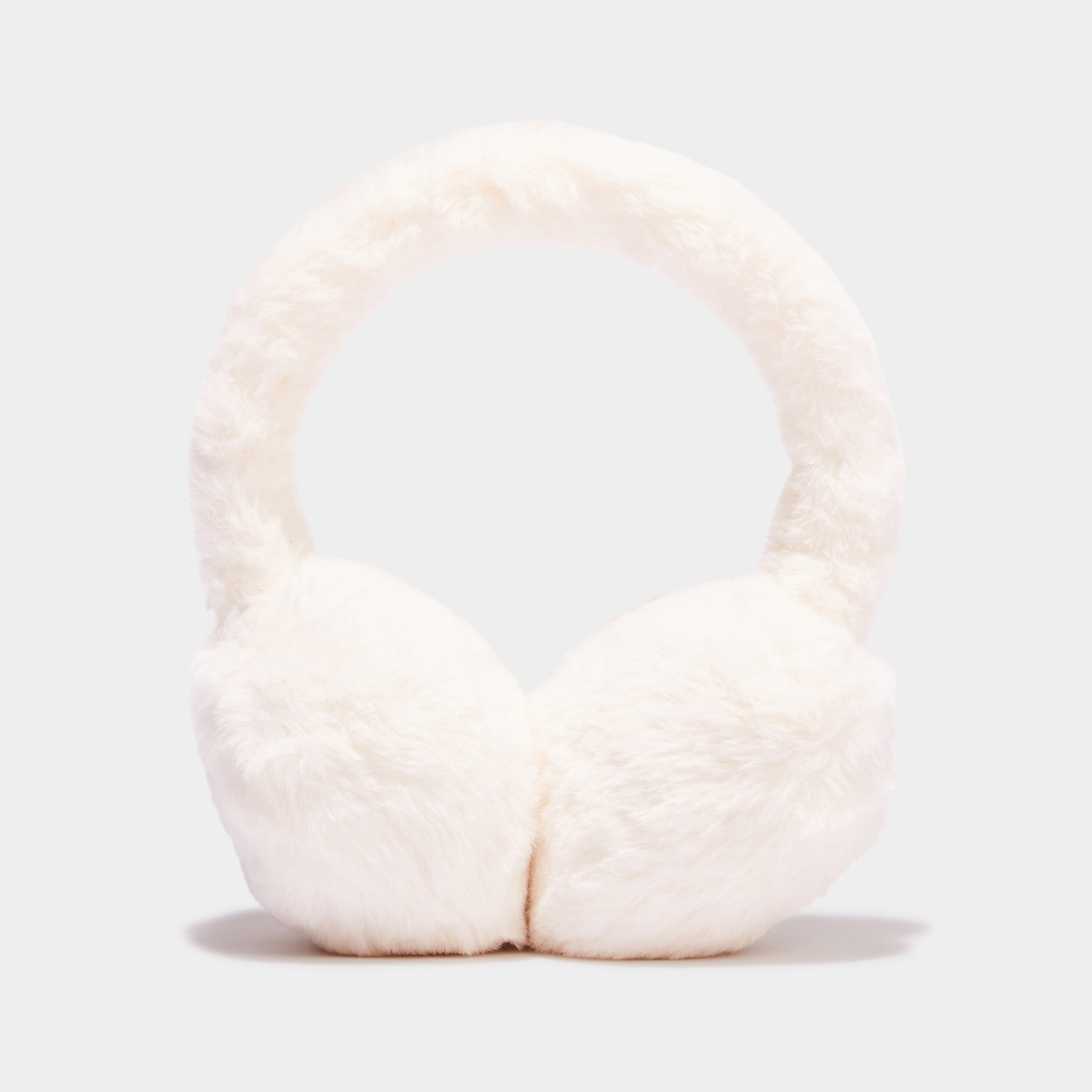 Cache-oreilles fausse fourrure ivoire femme