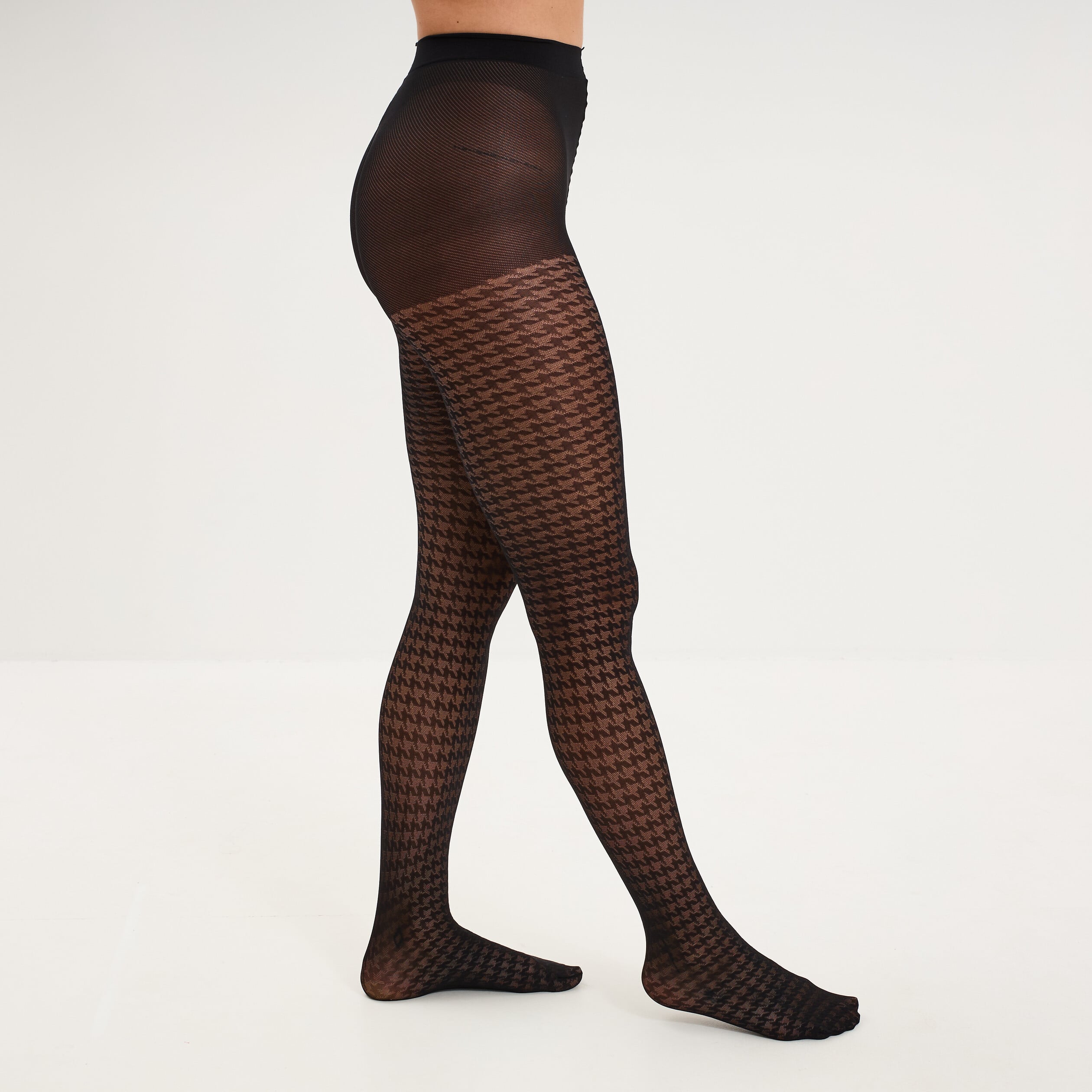 Collants fantaisie 30D noir femme