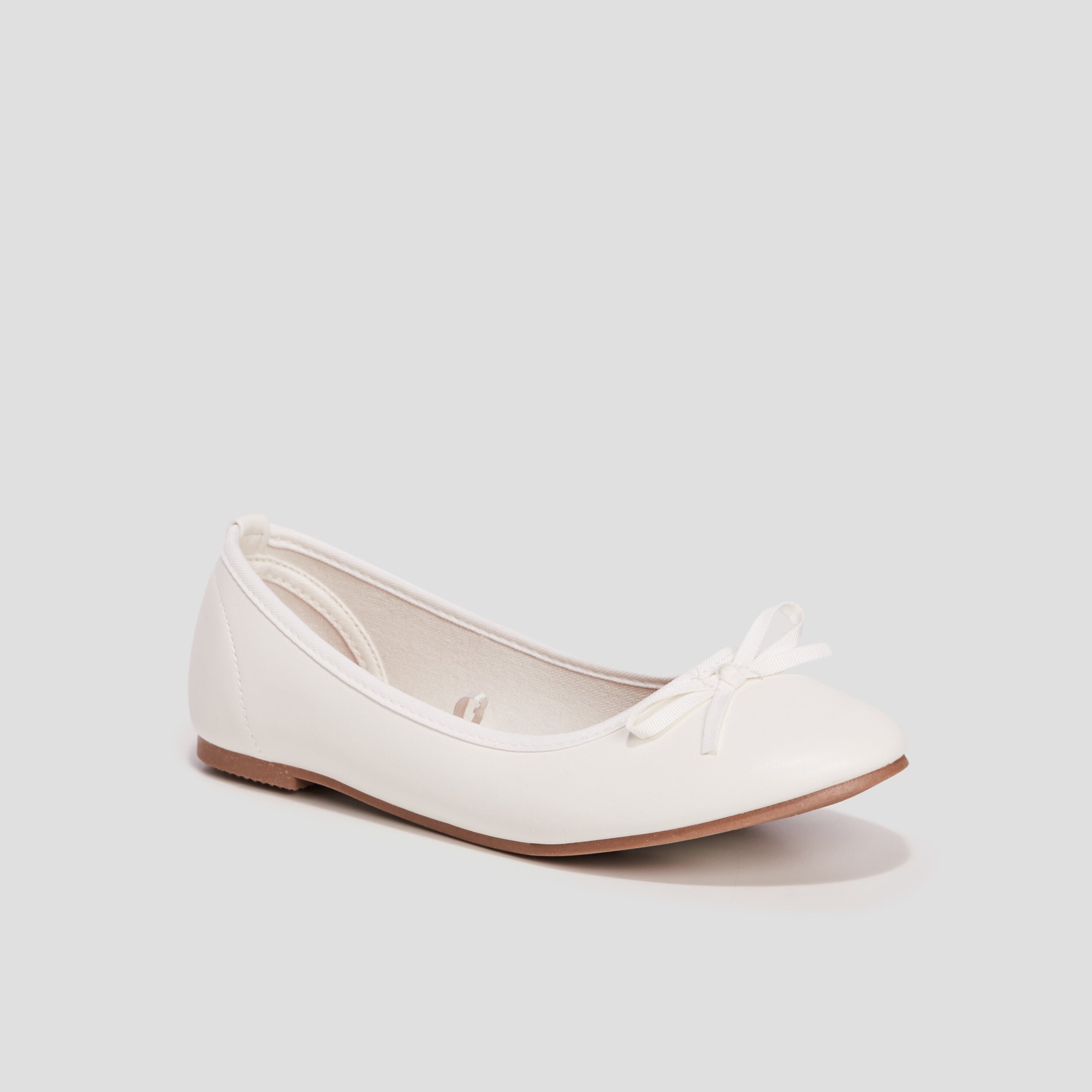 Ballerines avec noeuds blanc fille