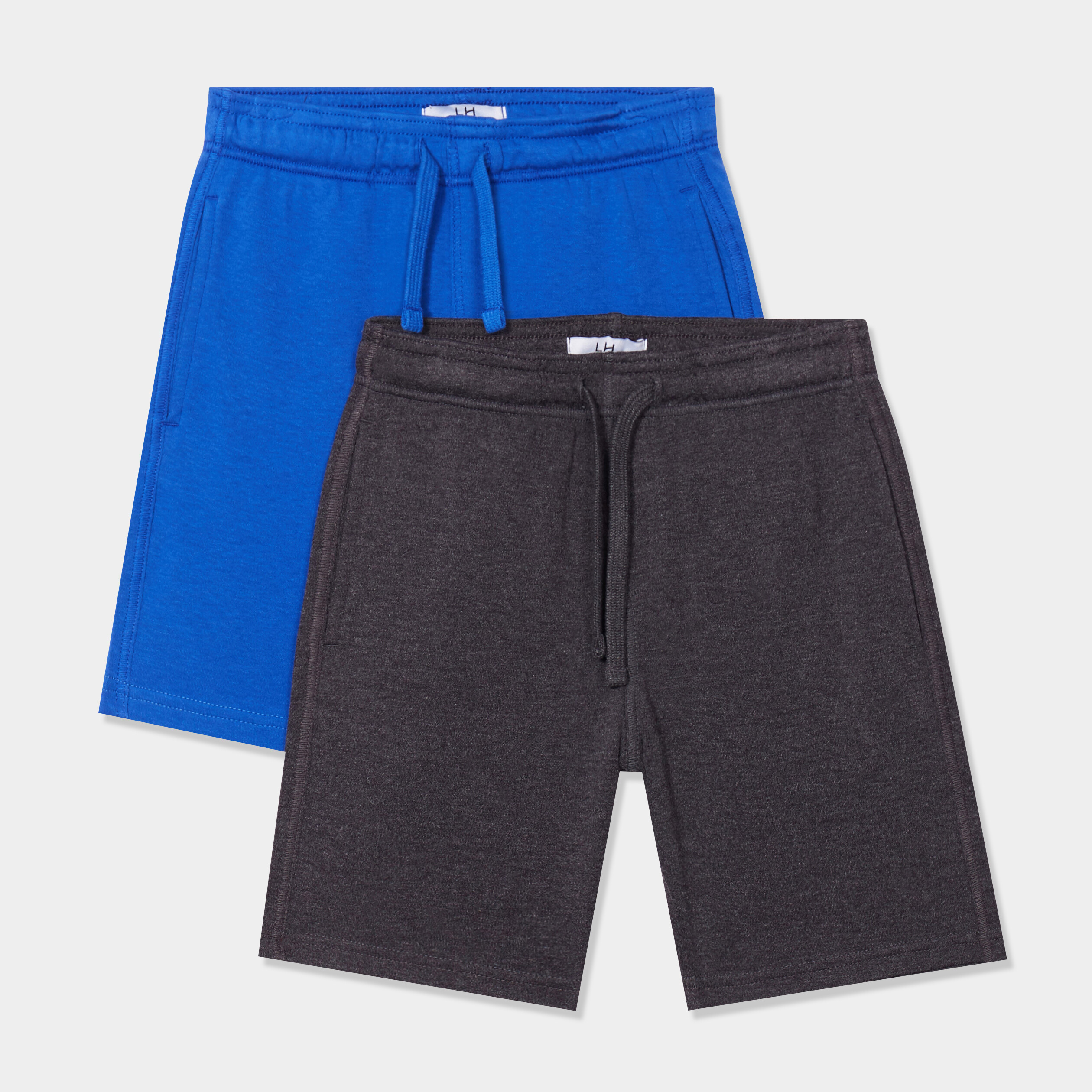 lot 2 shorts de jogging a coulisse bleu garcon Lot 2 shorts de jogging à coulisse bleu garçon