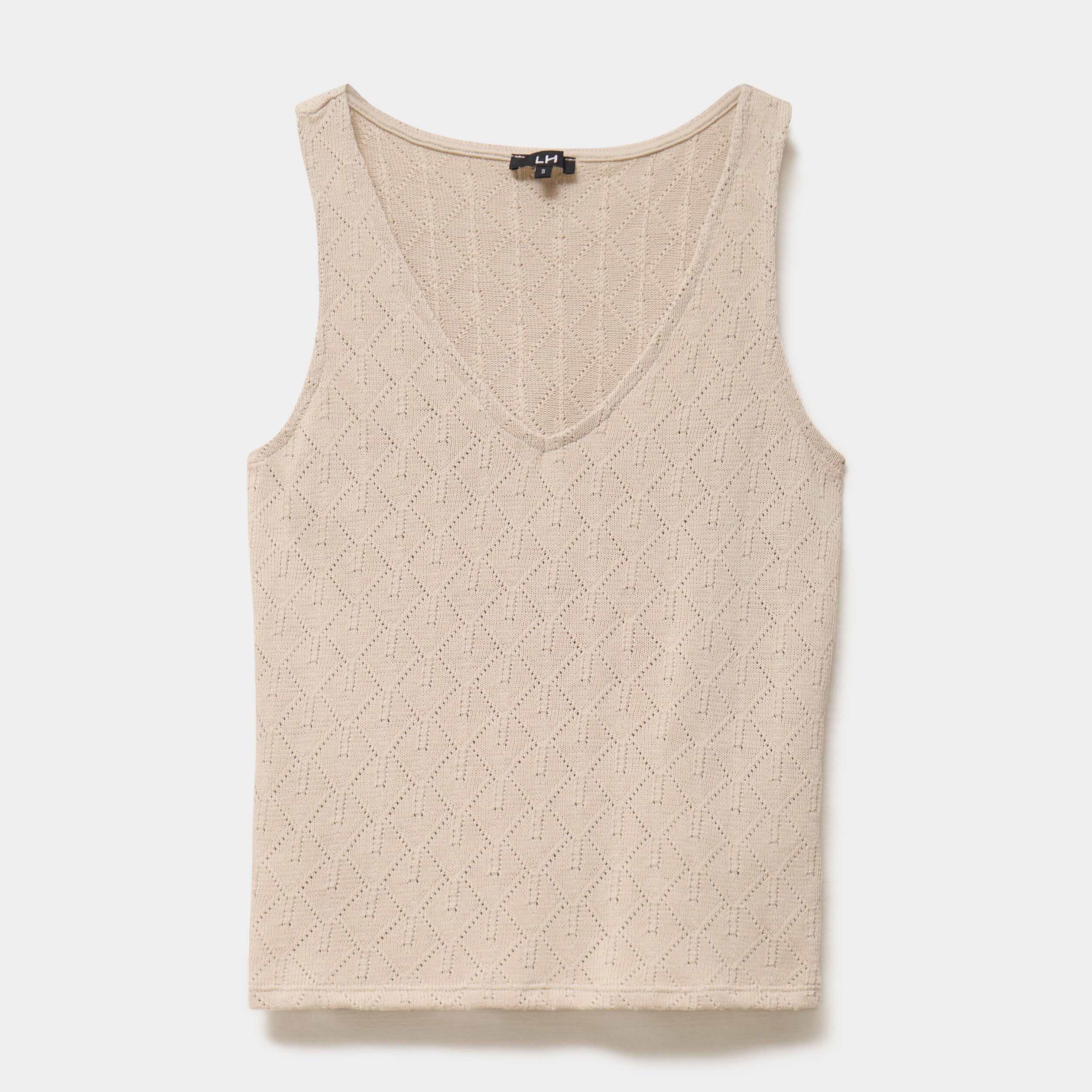D&eacute;bardeur d&eacute;tails ajour&eacute;s beige femme