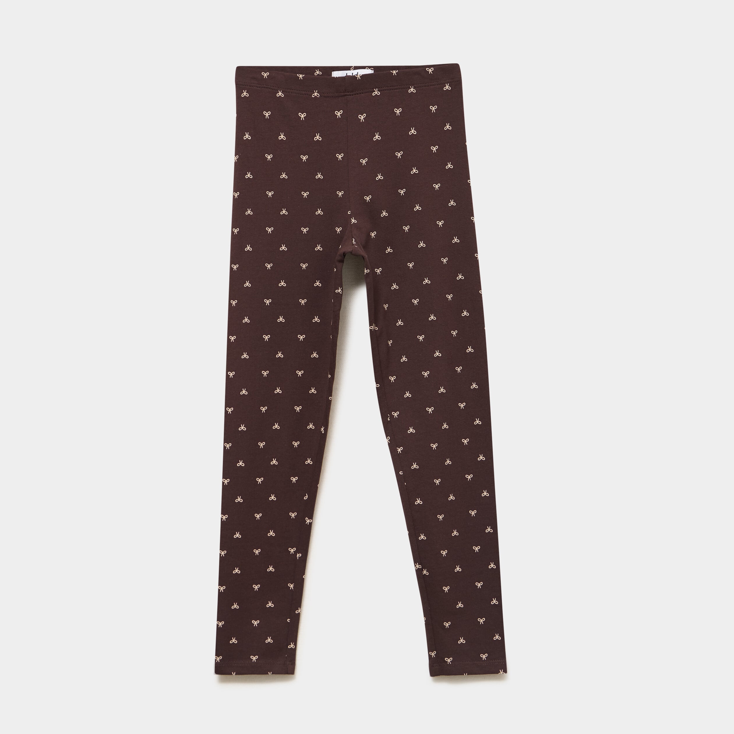Legging taille &eacute;lastiqu&eacute;e coton marron fille