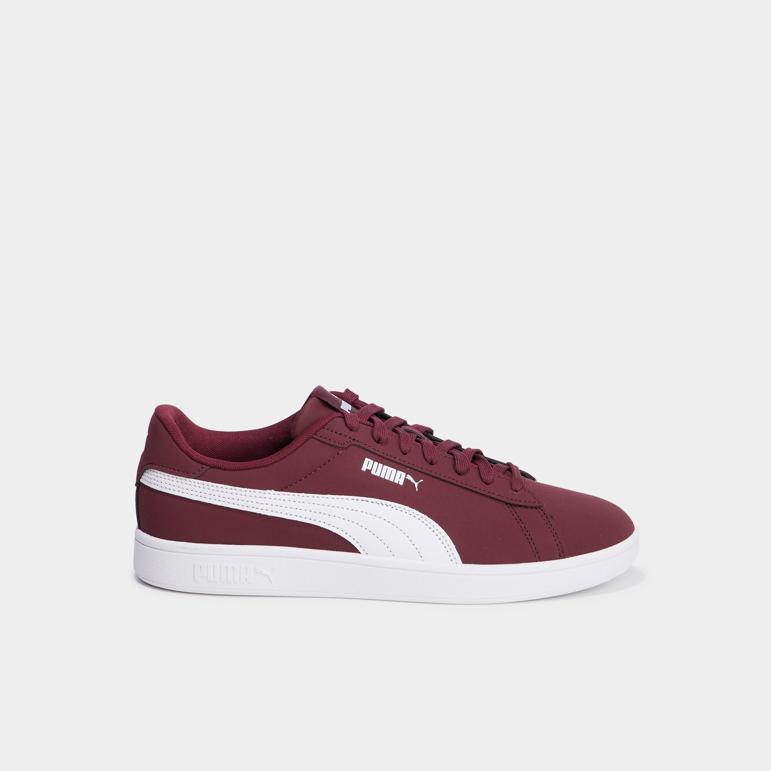 Tennis basses à lacets Puma Smash Buck bordeaux homme
