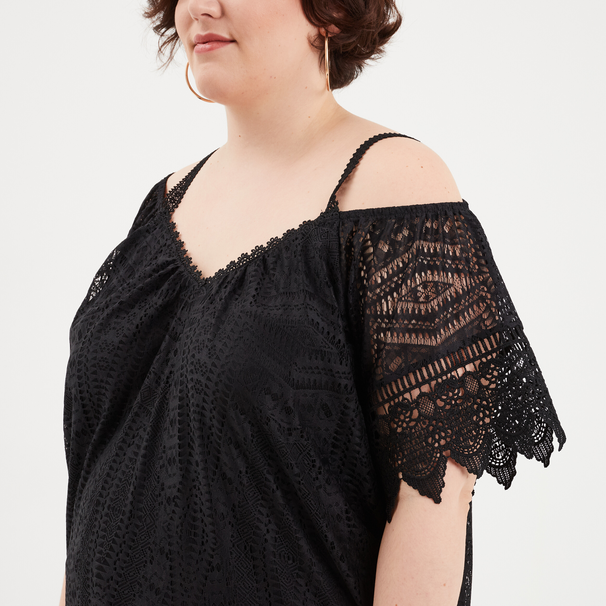 t shirt manches courtes noir femmegt T-shirt manches courtes noir femme grande taille