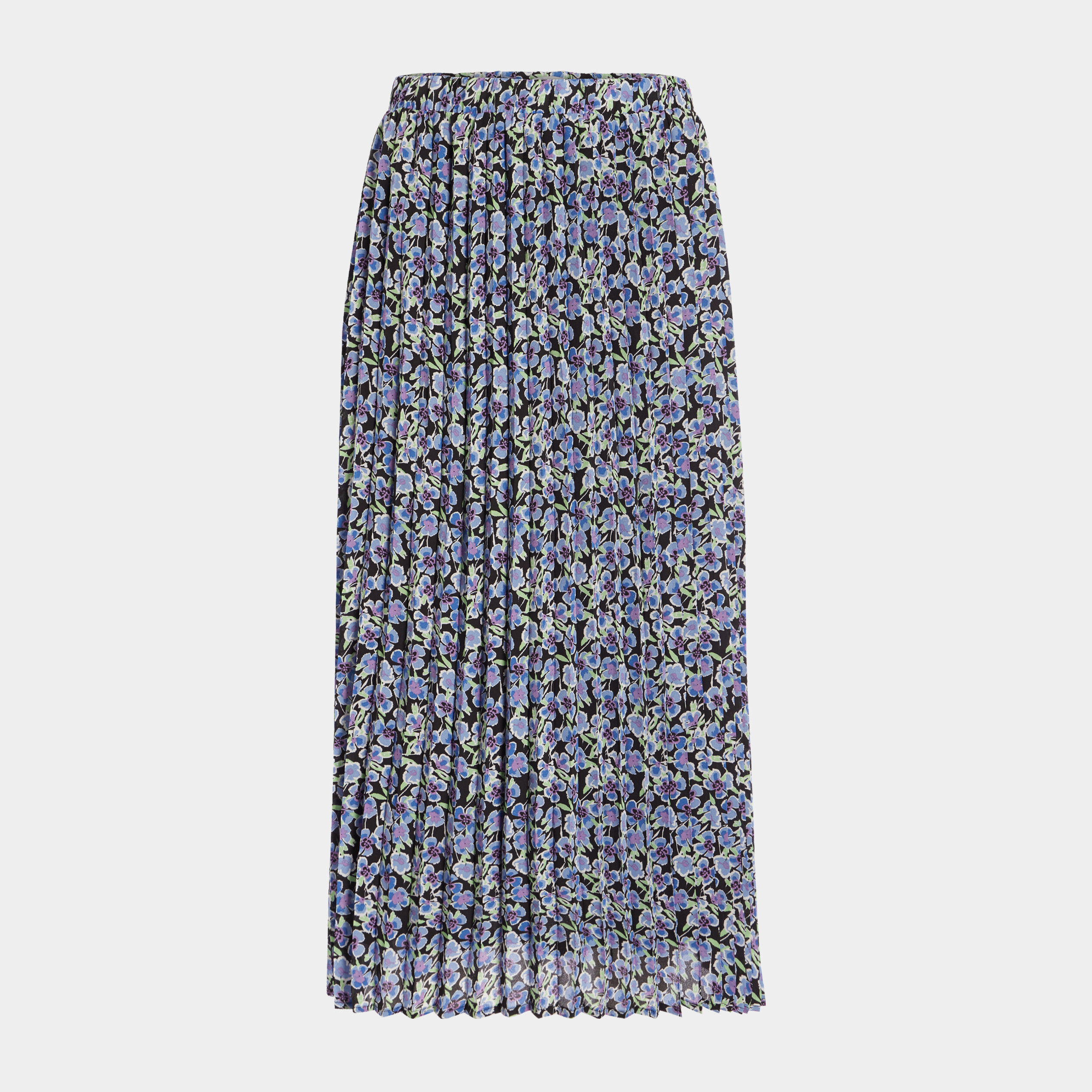 jupe longue droite plissee noir femme Jupe longue droite plissée noir femme