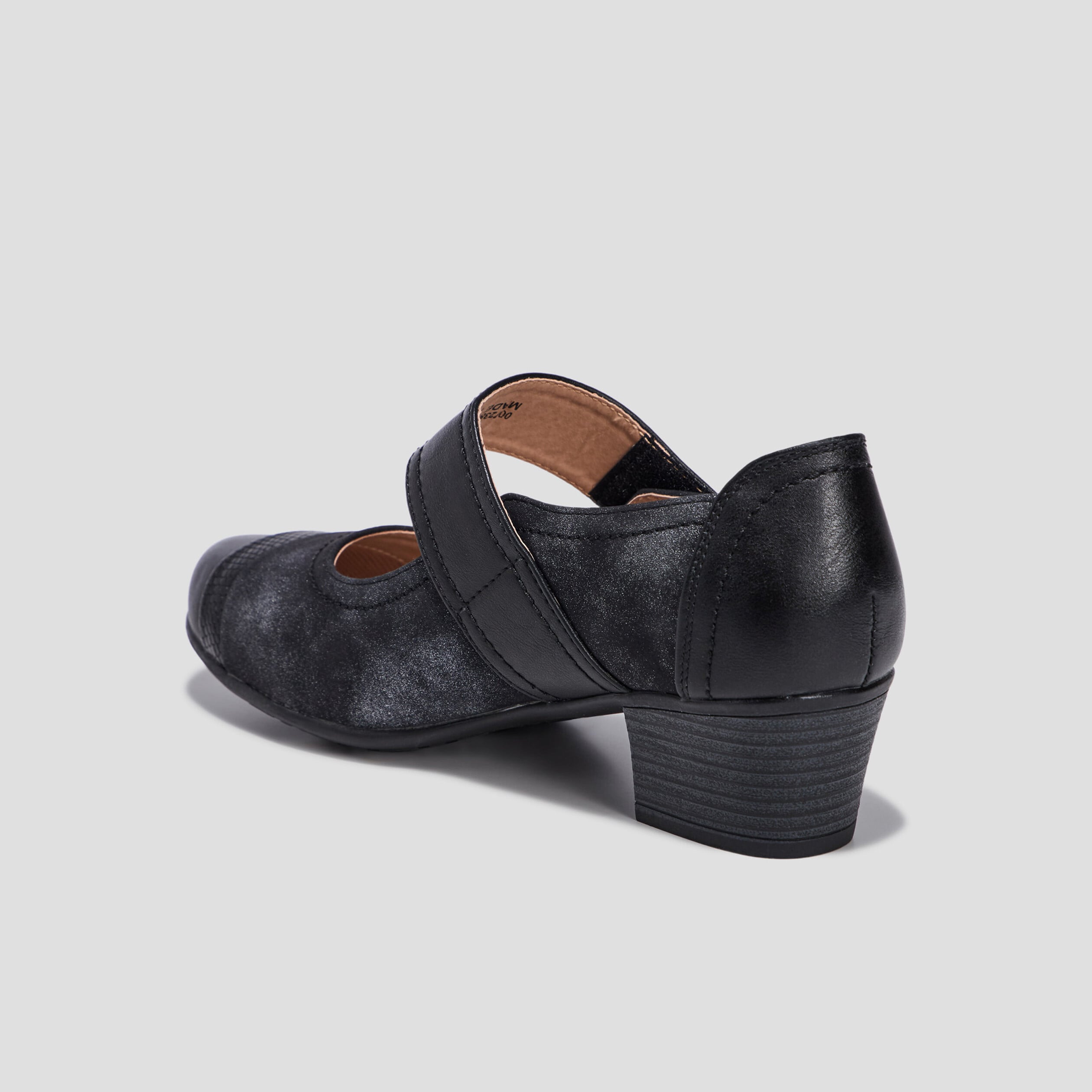 Escarpins confort semelles cuir noir femme
