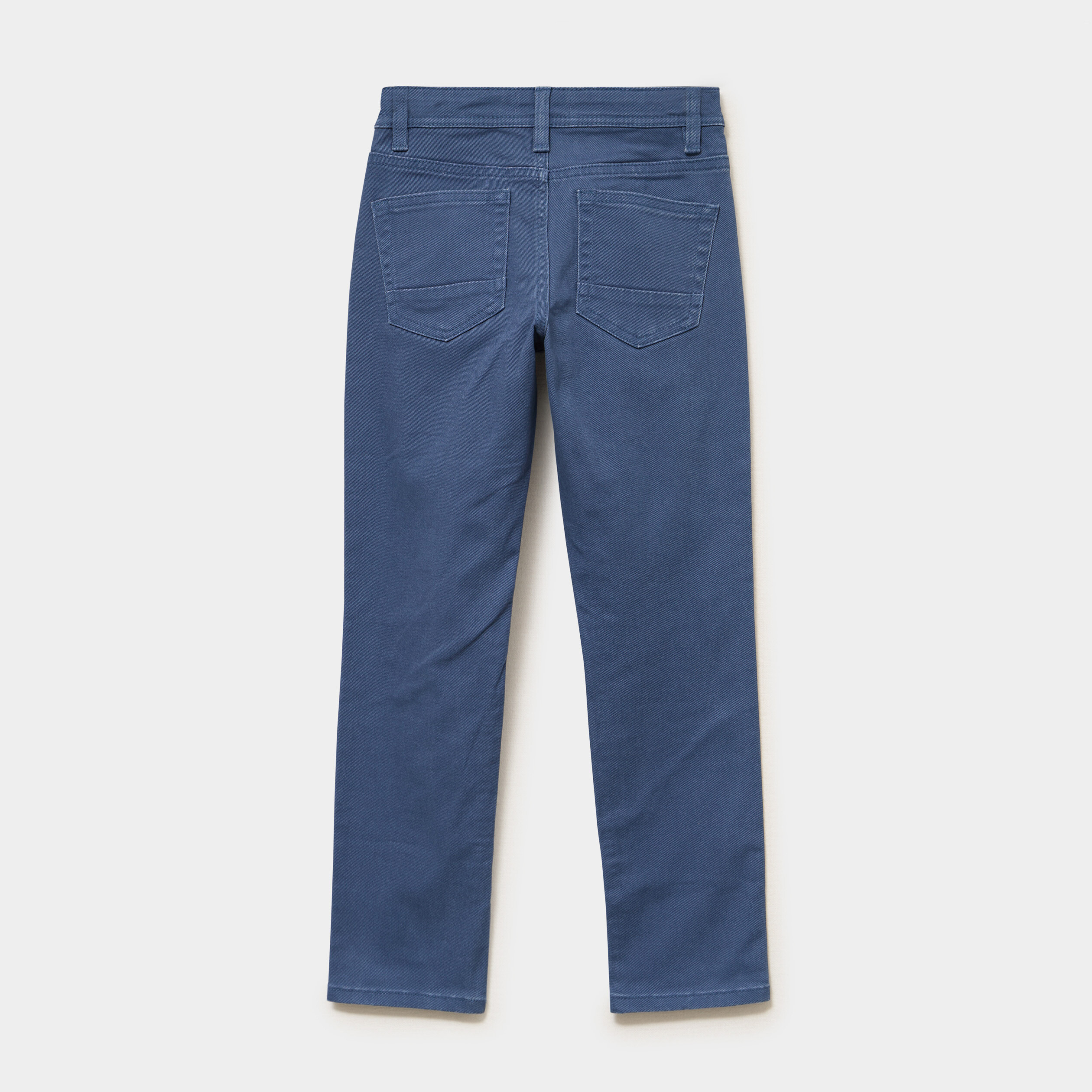 Pantalon slim coton majoritaire bleu fonc&eacute; gar&ccedil;on