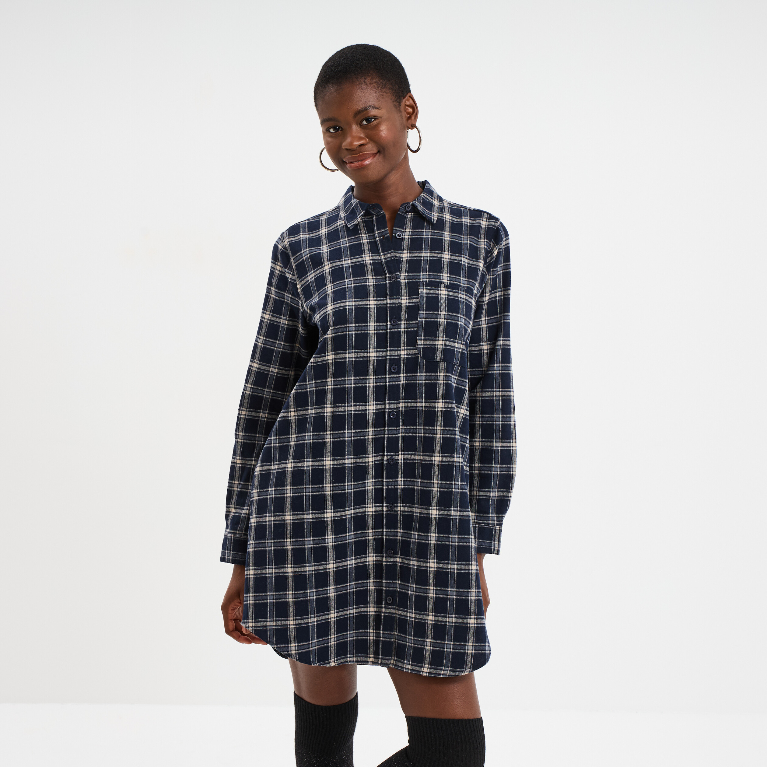 Manches Longues Chemisier Femme SoirÃ©e Robe Chemise Robe Noire