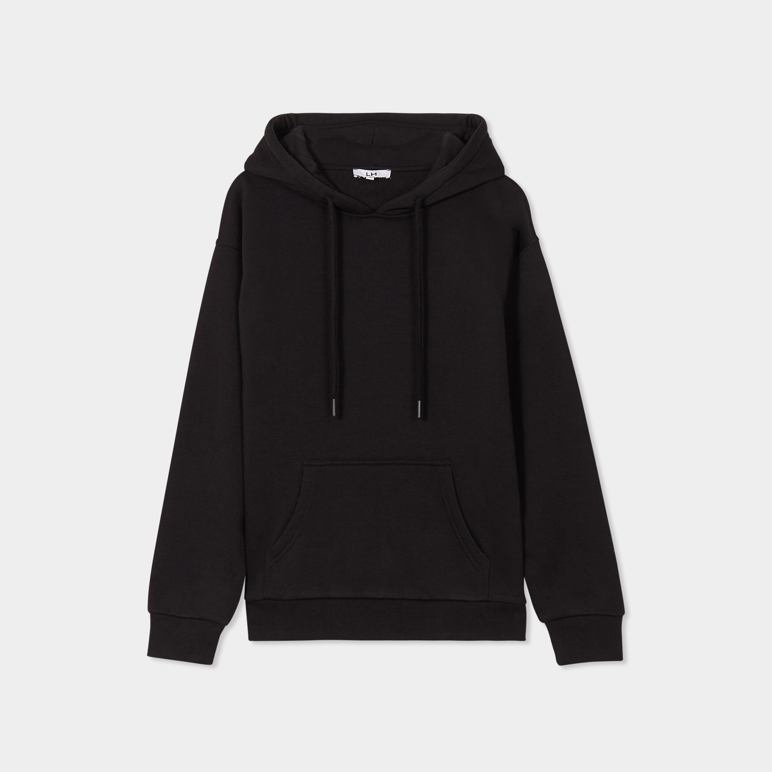 sweat hoodie molleton a capuche noir femme Sweat hoodie molleton à capuche noir femme