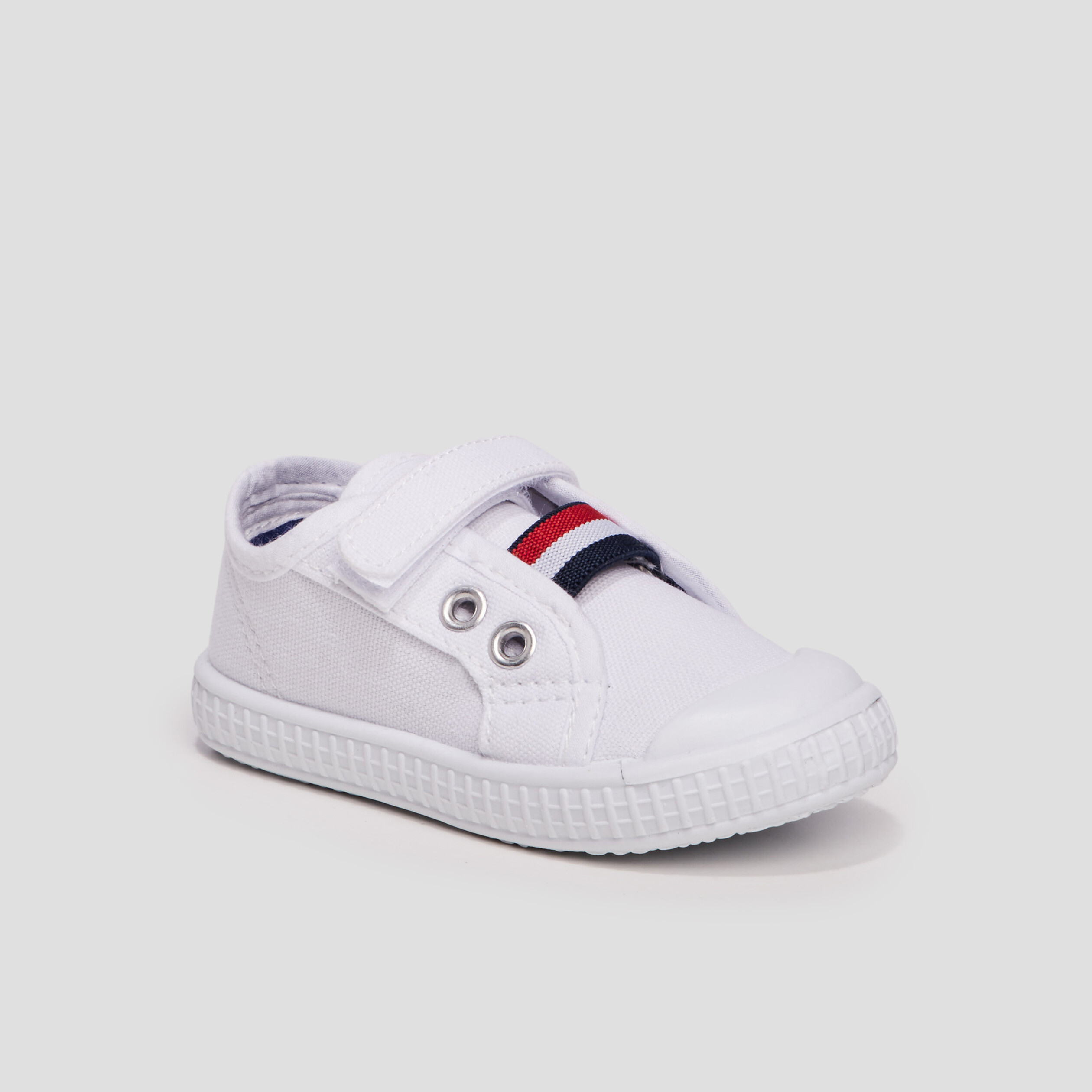 Tennis en toile blanc bébé garçon