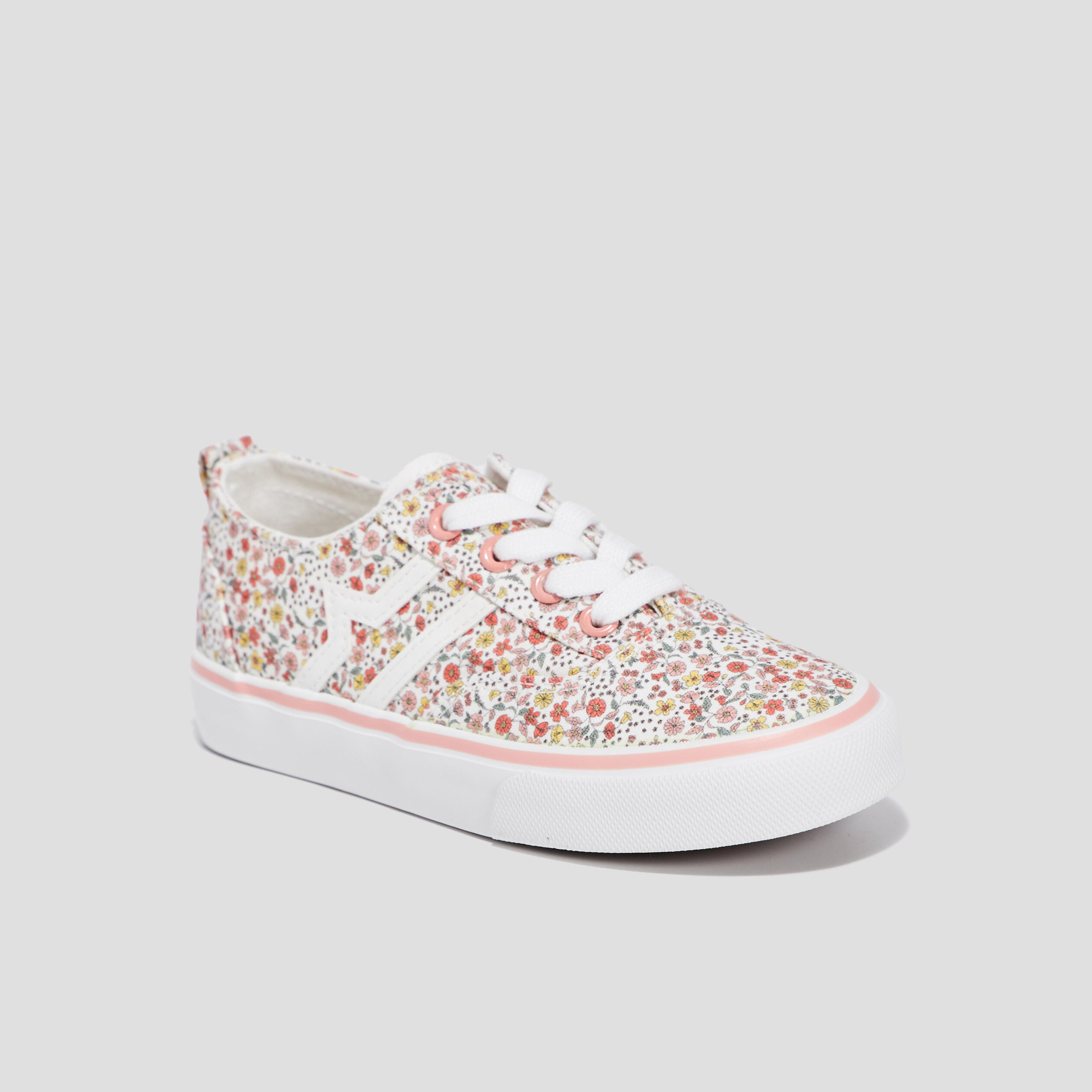 Tennis en toile à lacets Creeks multicolore fille
