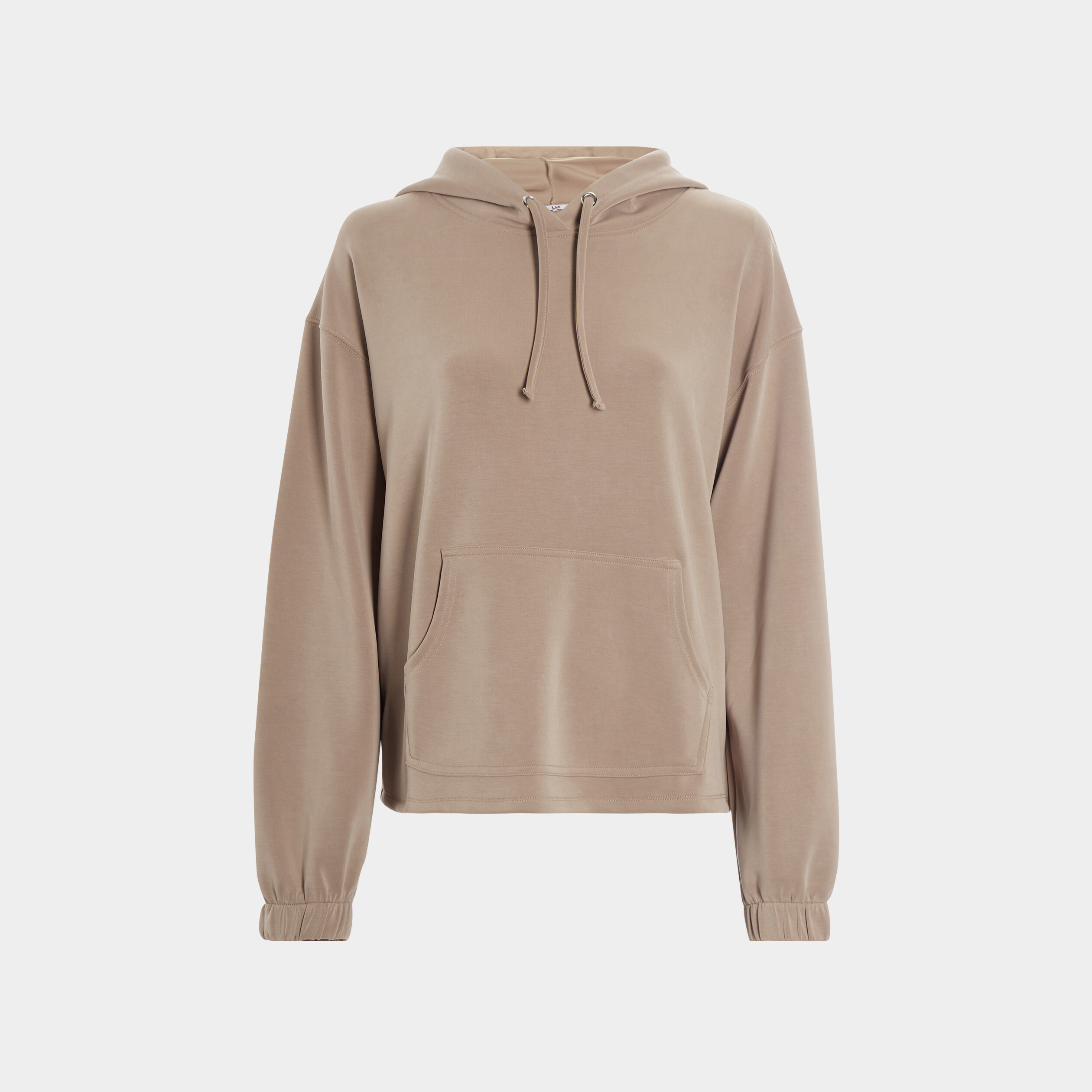 Sweat à capuche hoodie taupe femme
