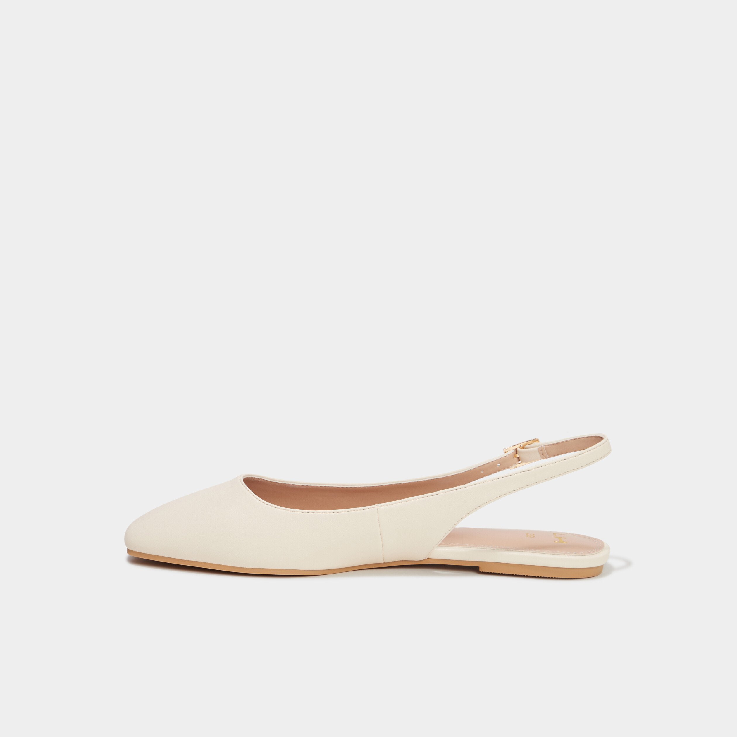 ballerines slingback bouts carres blanc femme Ballerines slingback bouts carrés blanc femme