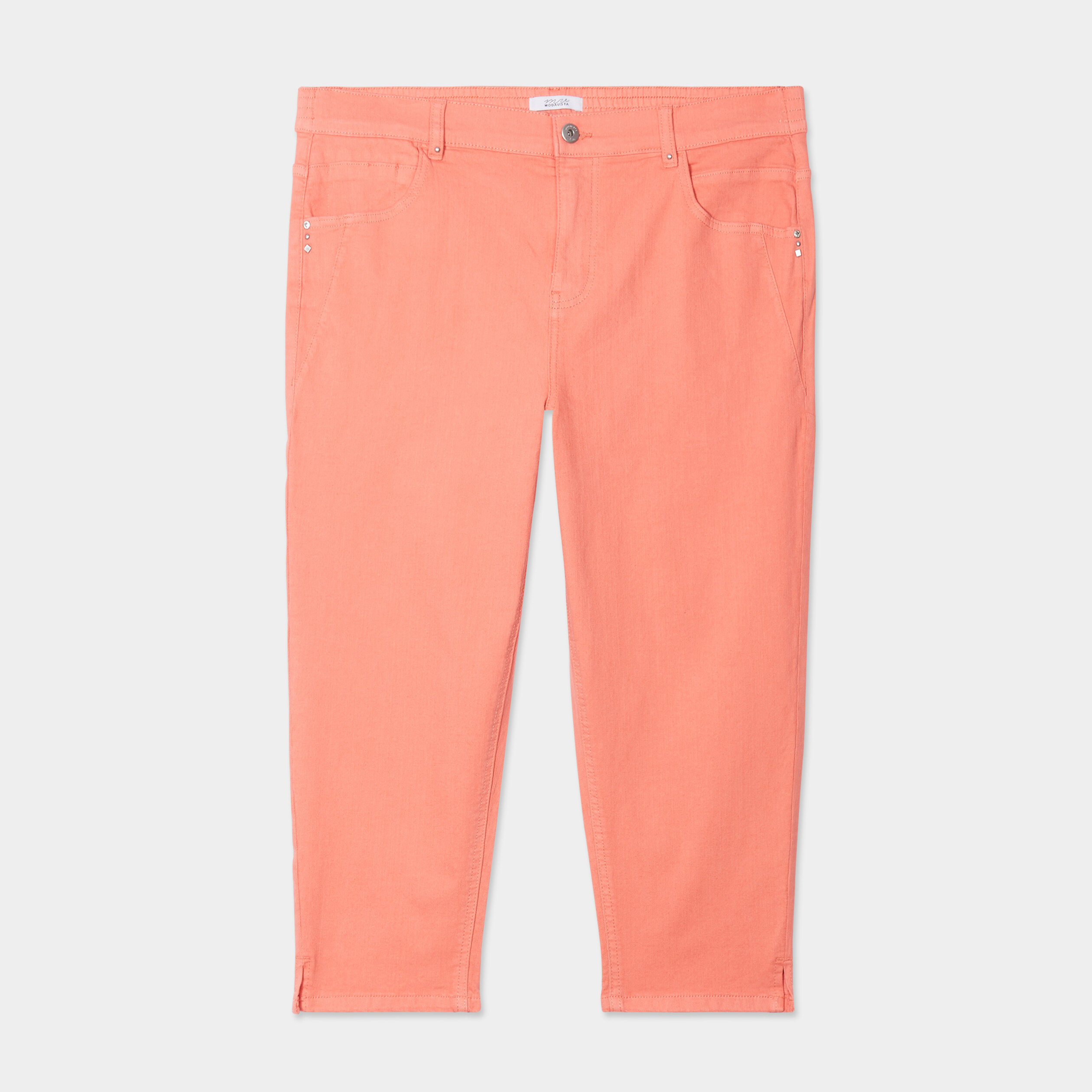 pantalon 78eme slim taille haute vieux rose femmegt Pantalon 7/8ème slim taille haute vieux rose femme grande taille