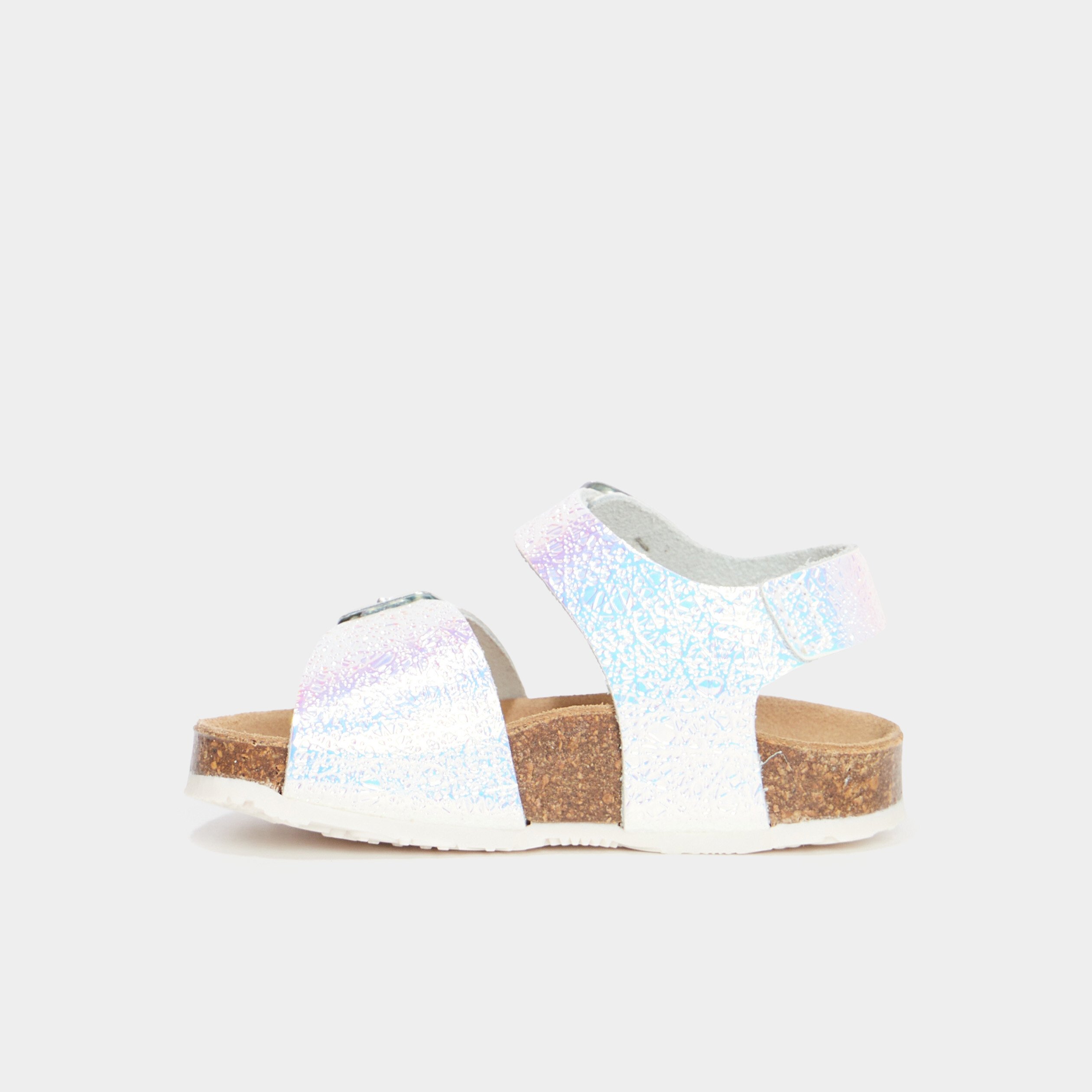 sandales irisees en cuir creeks rose bebef Sandales irisées en cuir Creeks rose bébé fille